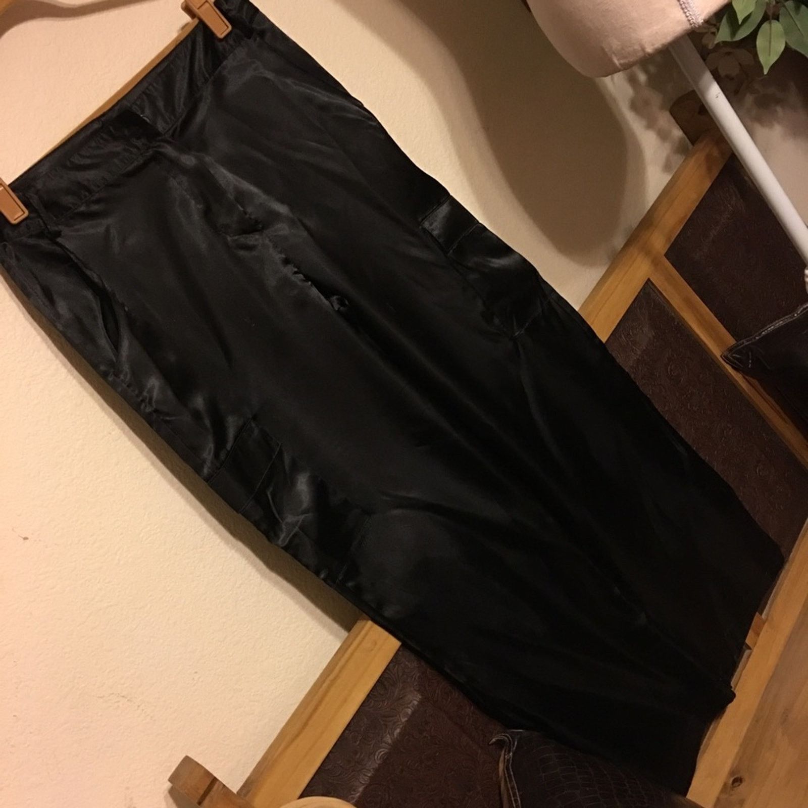 Other Madison & Co black satin pants 12 Size 34" / US 12 / IT 48 - 1 Thumbnail