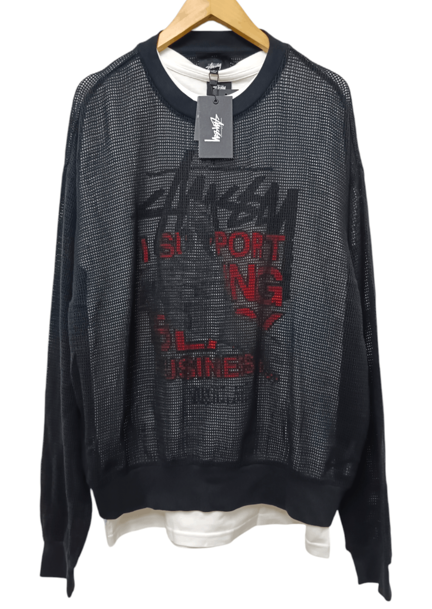 Stussy Vintage Stussy Mesh Knit Sweater Size US M / EU 48-50 / 2 - 2 Thumbnail