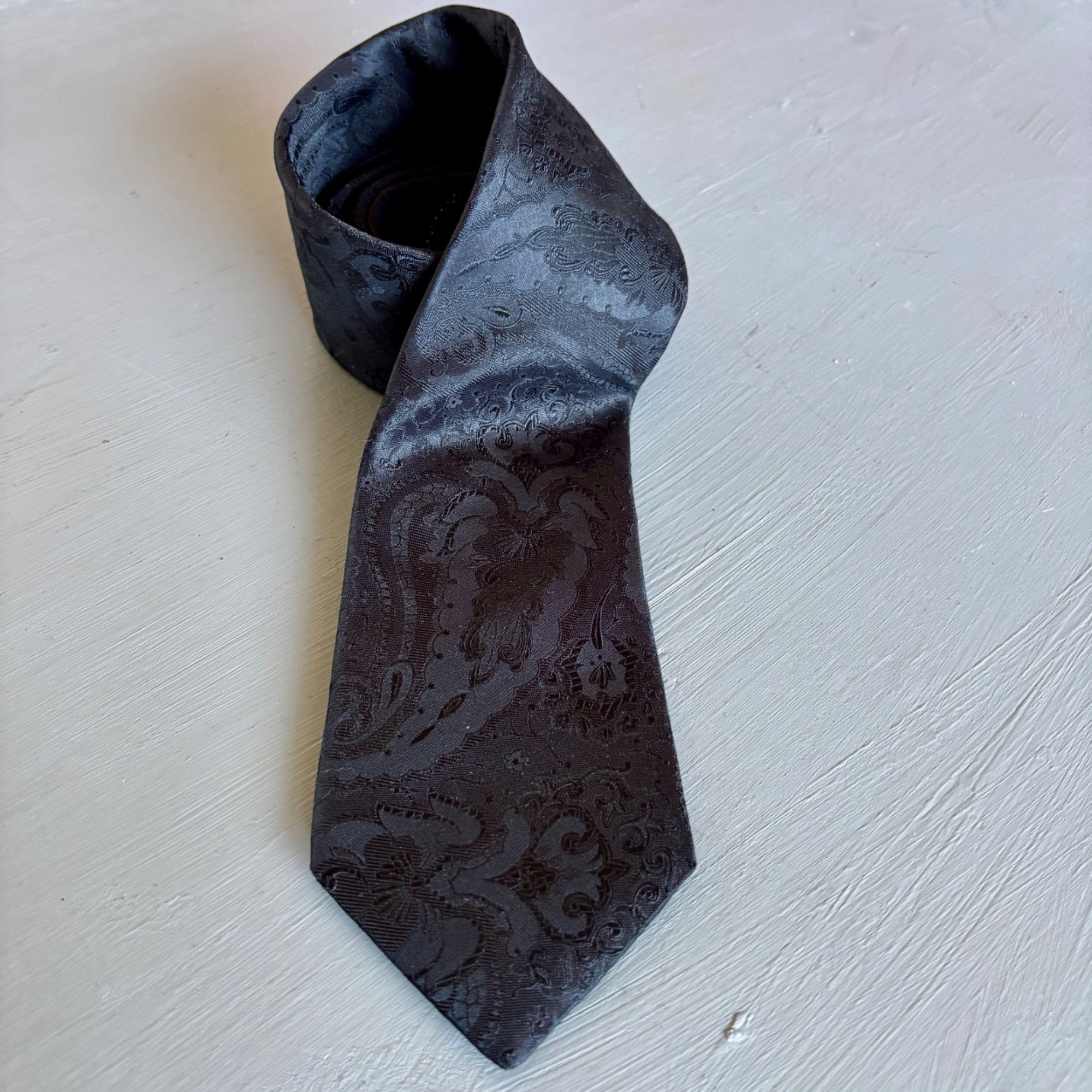 Michael Kors Vintage Michael Kors Tie Black Basketweave Silk Necktie Made Size ONE SIZE - 5 Thumbnail