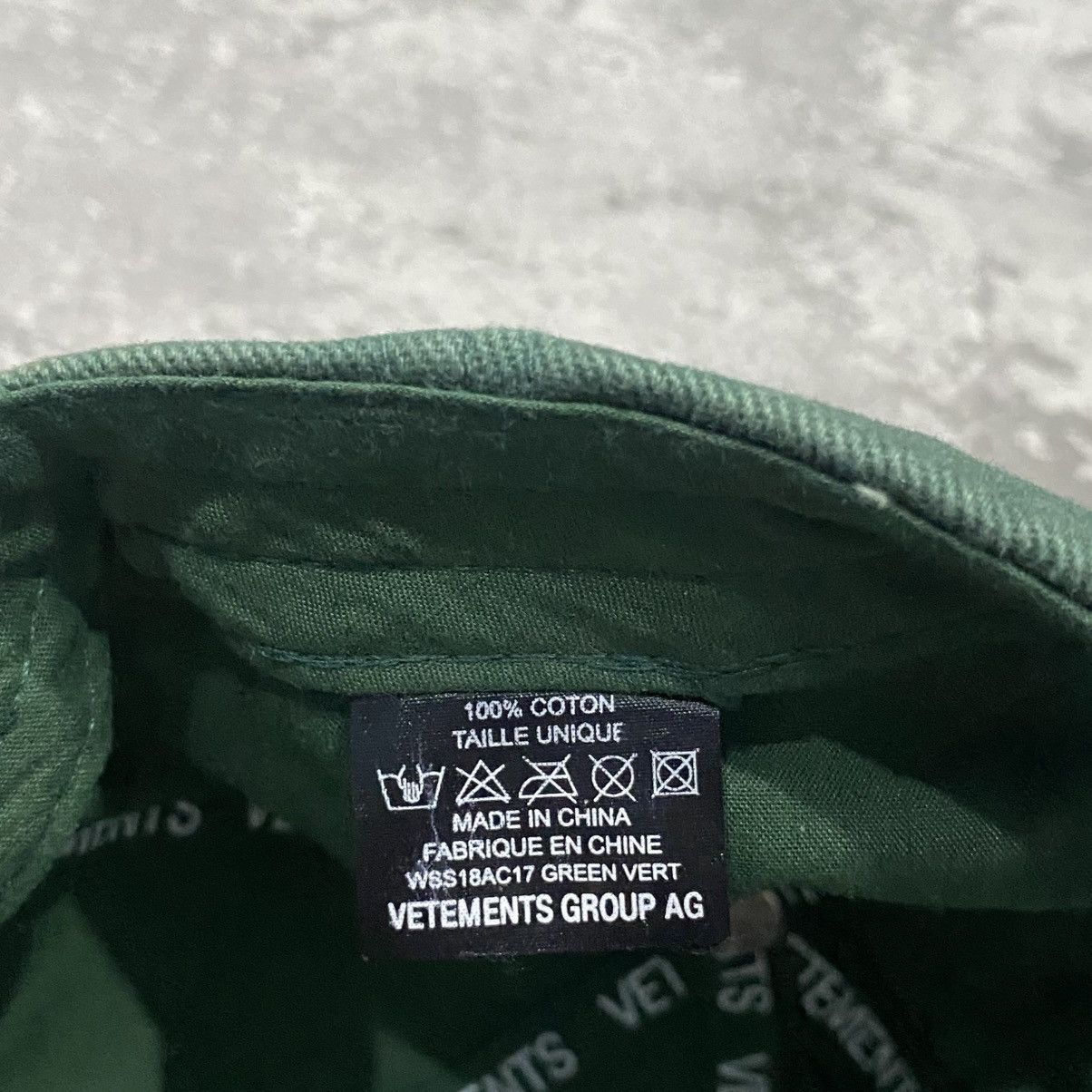 Vetements Vetements Spellout Cap Green Size ONE SIZE - 2 Thumbnail