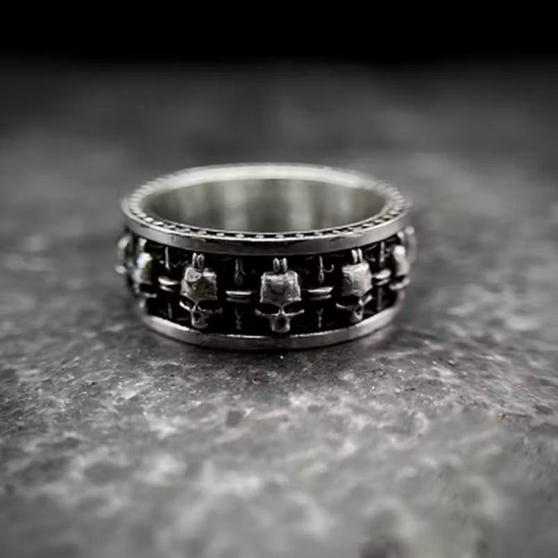 Jewelry × Vintage Gothic Skull Cross Ring Size ONE SIZE - 3 Thumbnail