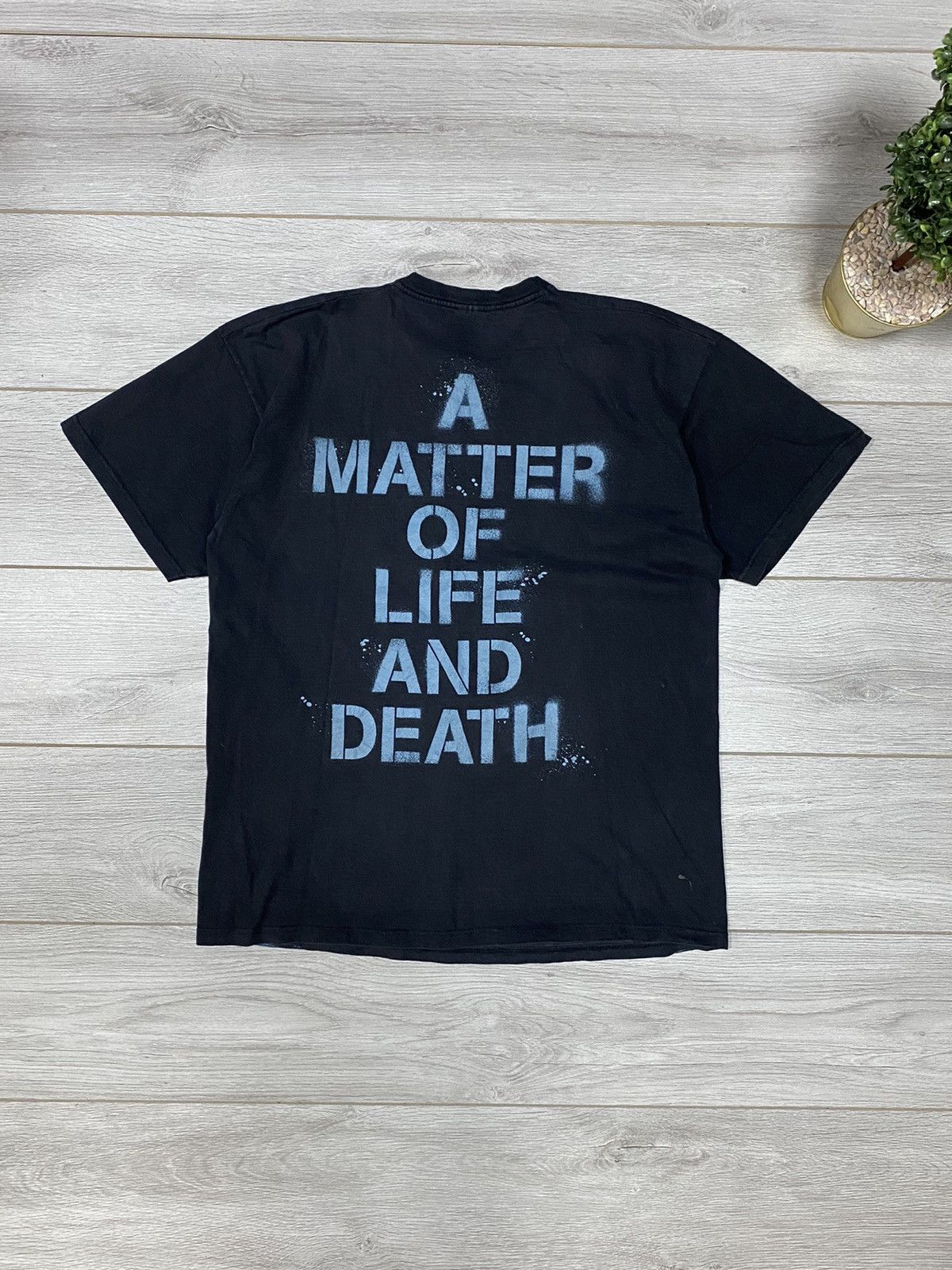 Vintage Iron Maiden vintage over print t-shirt a matter of Life Size US XL / EU 56 / 4 - 3 Thumbnail