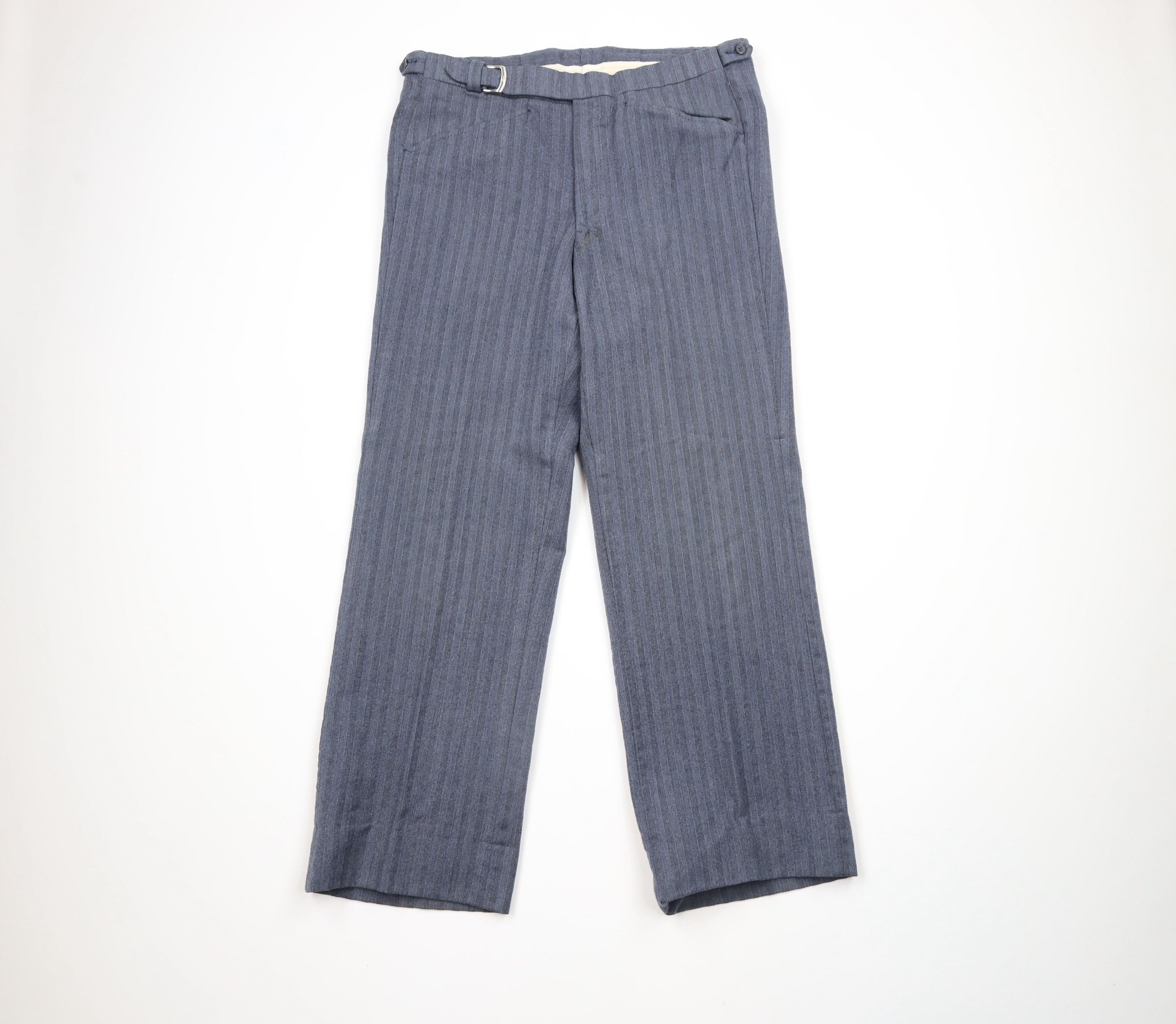 Vintage Vintage 70s Streetwear Wool Striped Bell Bottoms Pants USA Size US 32 / EU 48 - 1 Thumbnail