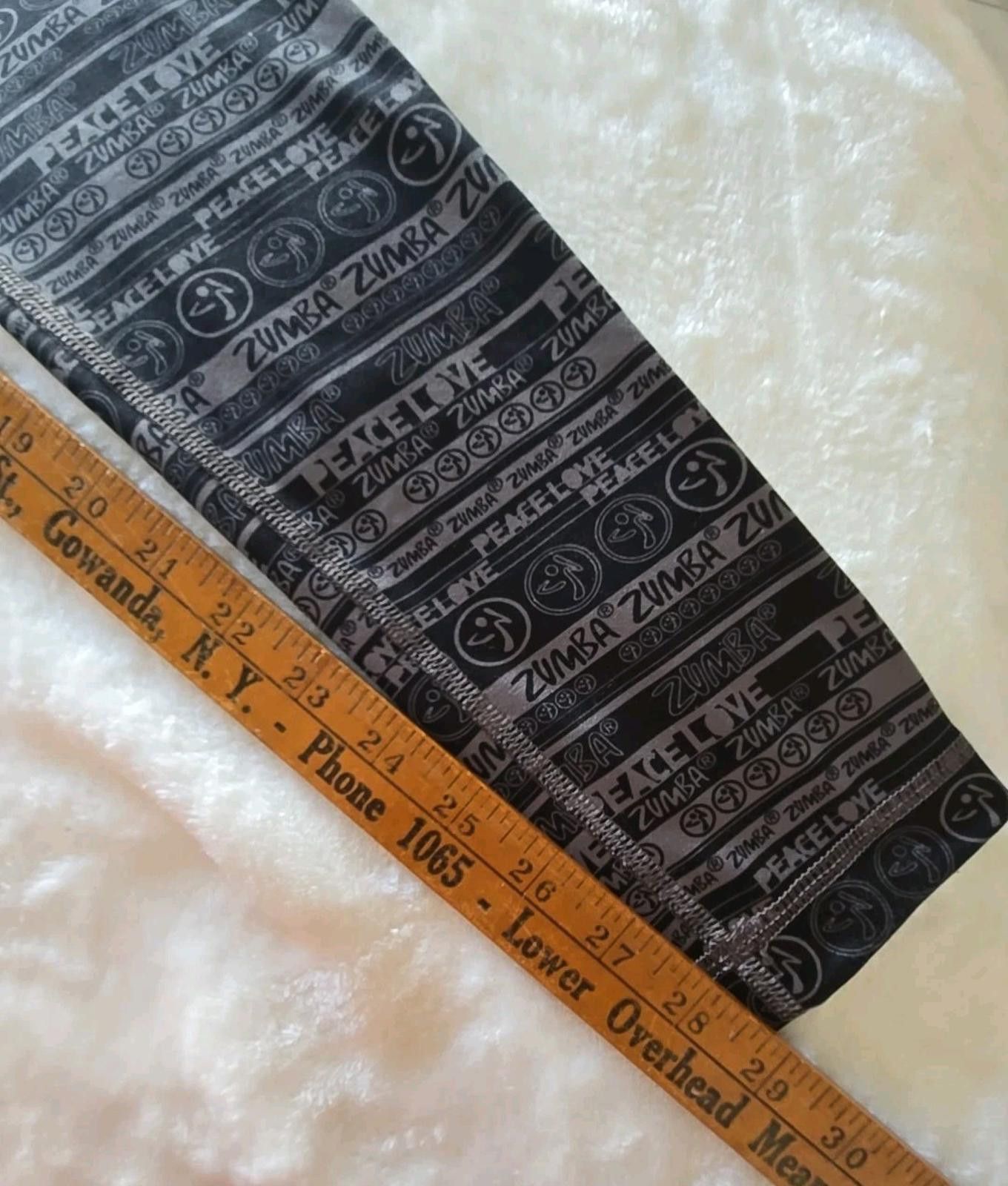 Other ZUMBA PEACE LOVE Black Leggings M Med Dance Workout Exercise Size 32" / US 10 / IT 46 - 6 Thumbnail