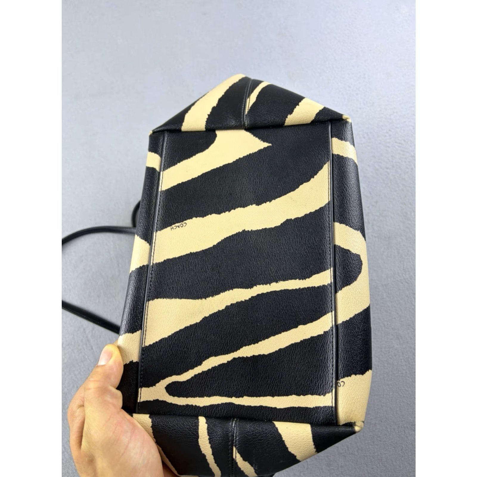 Coach Coach Tote Bag Purse Zebra Print White Leather Women’s Tote White Zebra Print Women’s Leather Coach Bag Holder? Size ONE SIZE - 7 Thumbnail