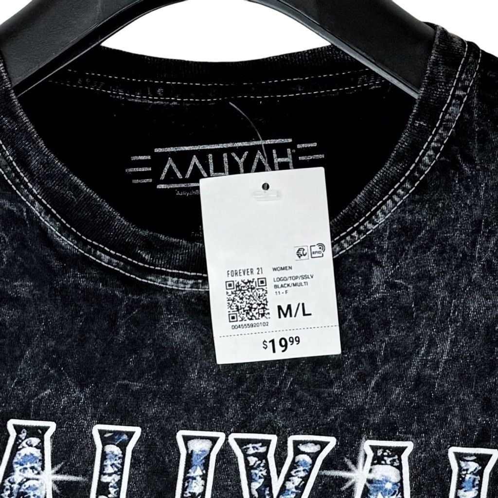 Other NWT AALIYAH Men's Black Stone Washed Graphic Crew Neck T M/L Size US M / EU 48-50 / 2 - 3 Thumbnail