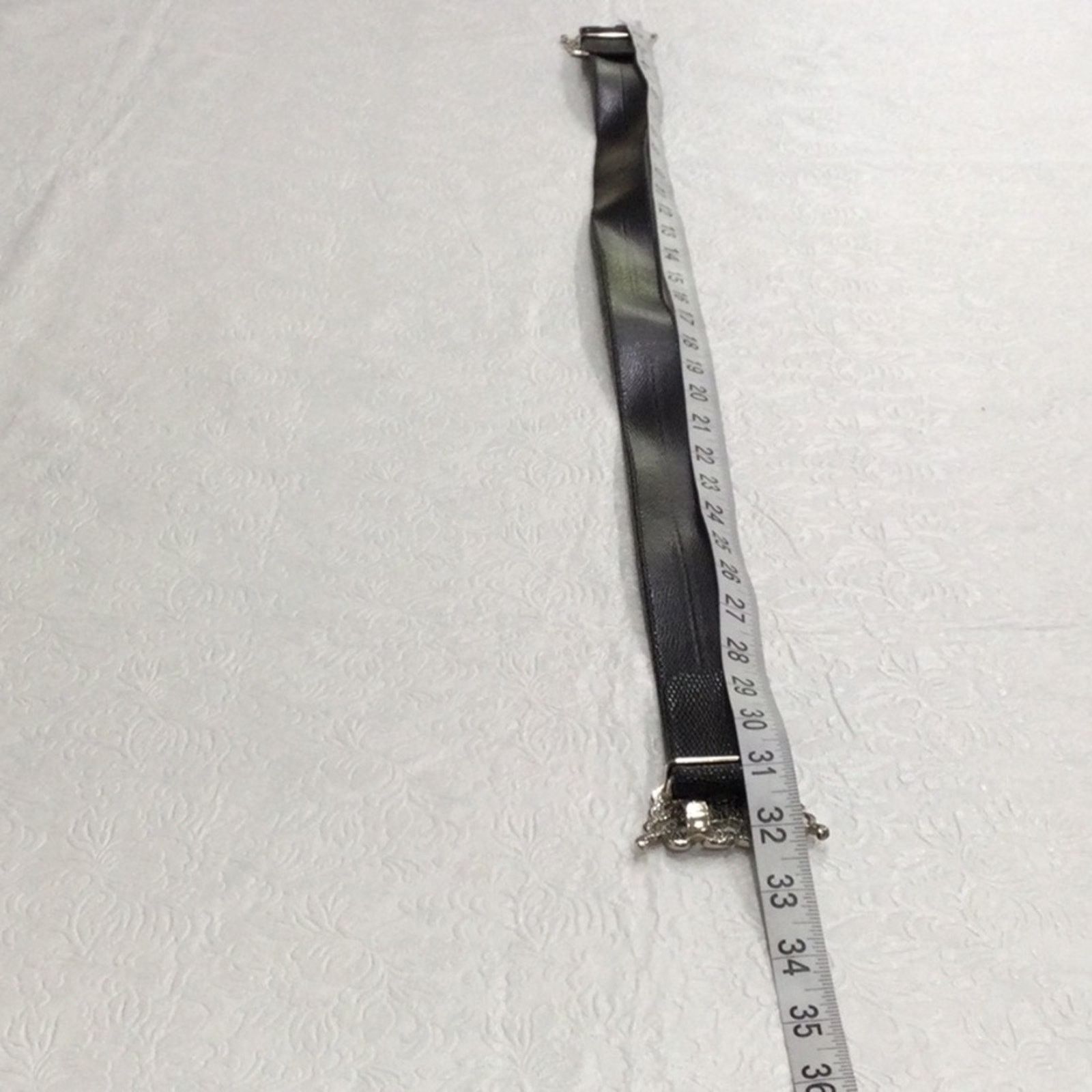Other Black Belt w/Silver Plated Art Decor Buckle 32 Inches Size ONE SIZE - 13 Thumbnail