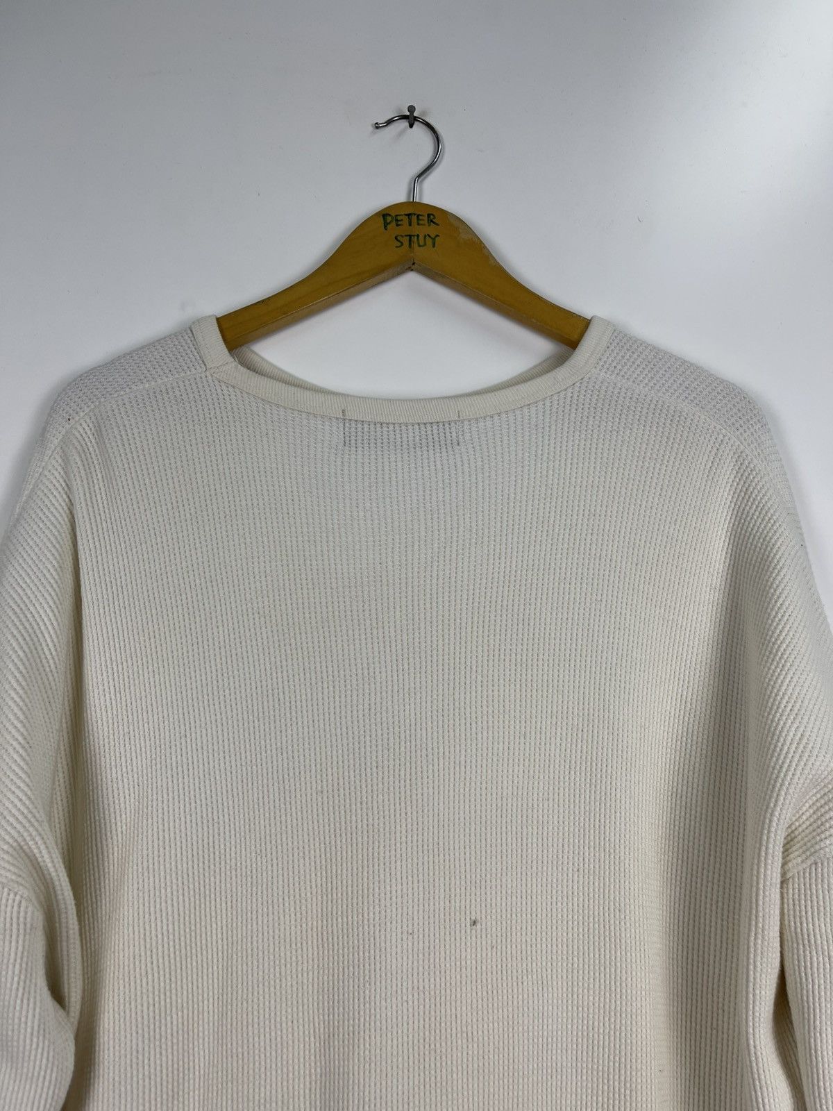Designer Cabane De Zucca Women’s Waffle Crew Neck Longsleeve Size US M / EU 48-50 / 2 - 10 Thumbnail