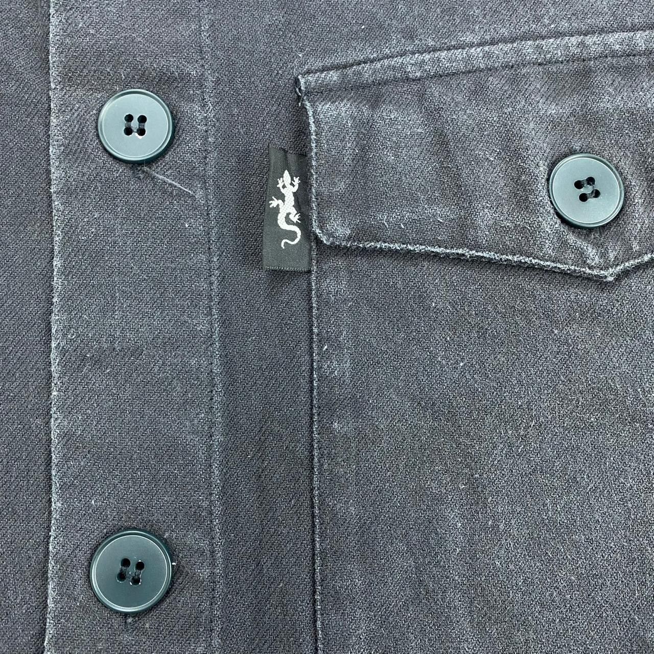 agnes b. Vintage Agnes B. Paris Military Style Black Washed Shirt Size US M / EU 48-50 / 2 - 6 Thumbnail