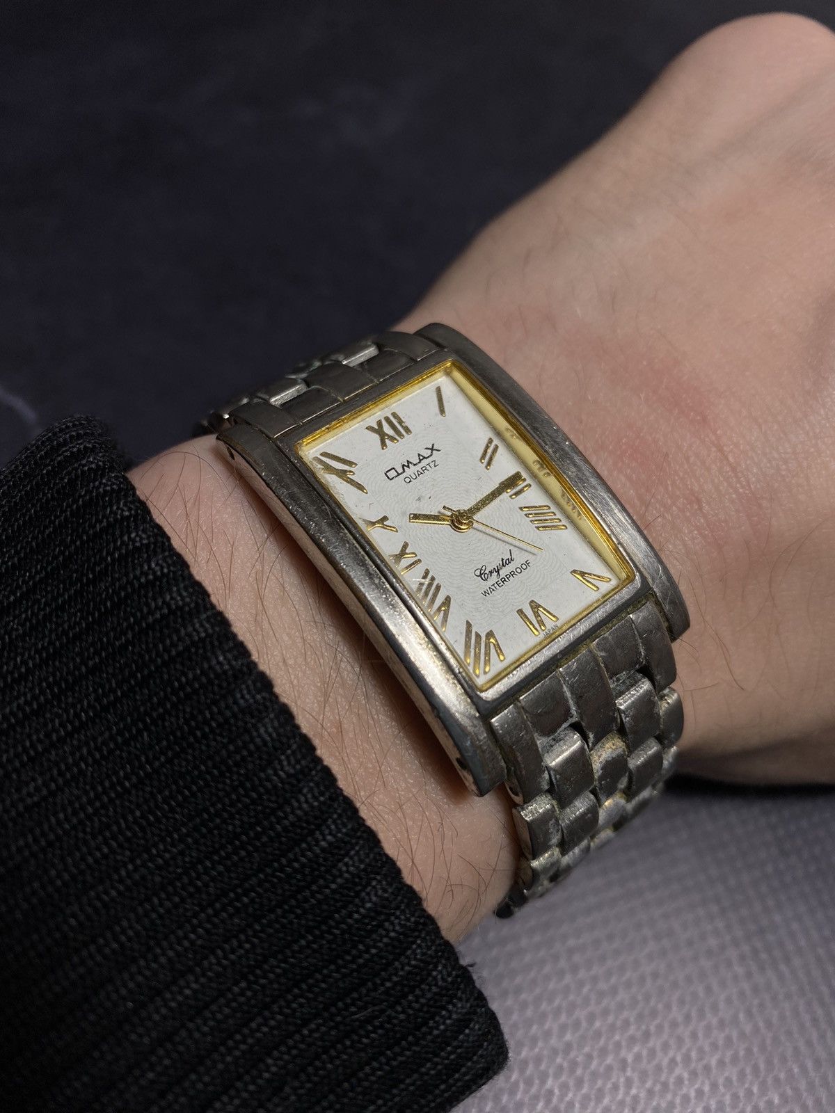 Japanese Brand × Vintage Omax Rectangular Quartz Watch | Japanese Movement Size ONE SIZE - 2 Thumbnail