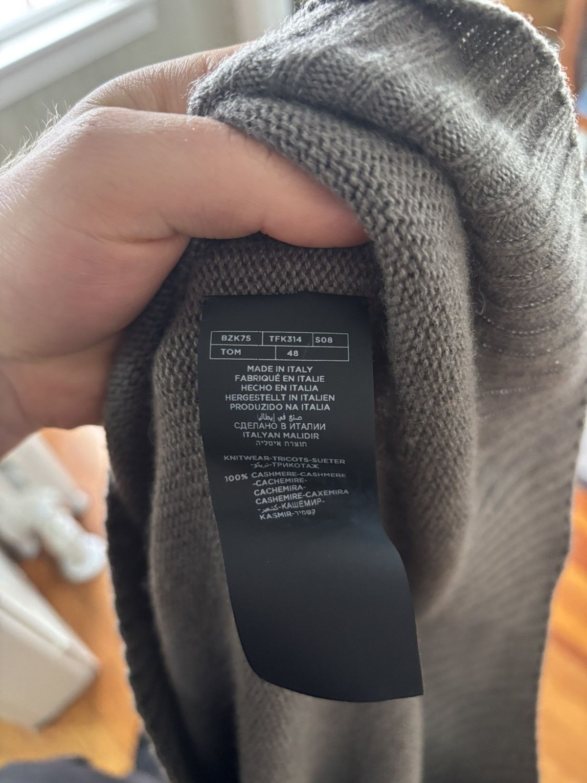 Tom Ford Taupe 100% Cashmere Hoodie Size 48 Size US M / EU 48-50 / 2 - 4 Thumbnail
