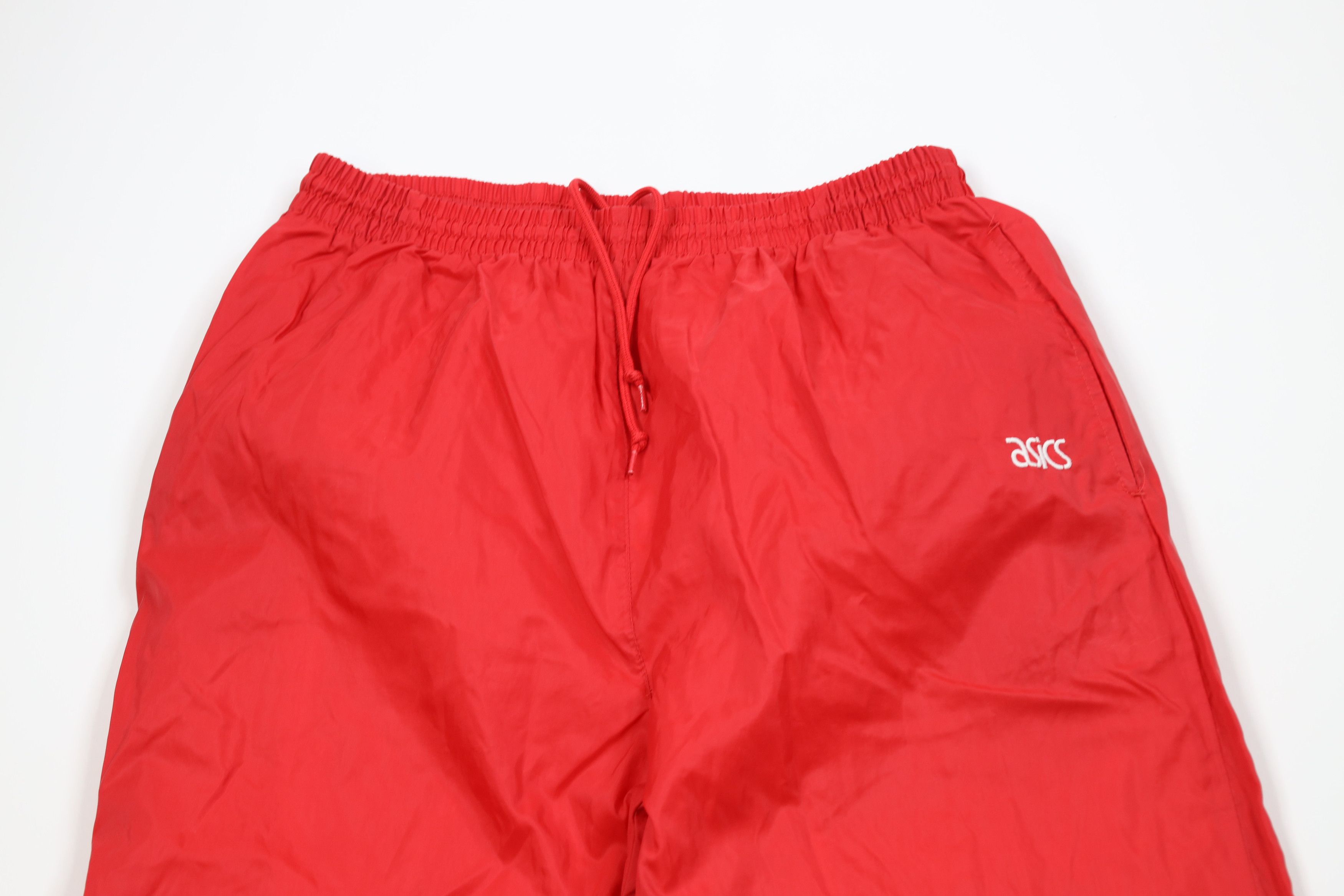 Asics Vintage 90s Asics Spell Lined Windbreaker Joggers Pants Red Size US 34 / EU 50 - 2 Thumbnail
