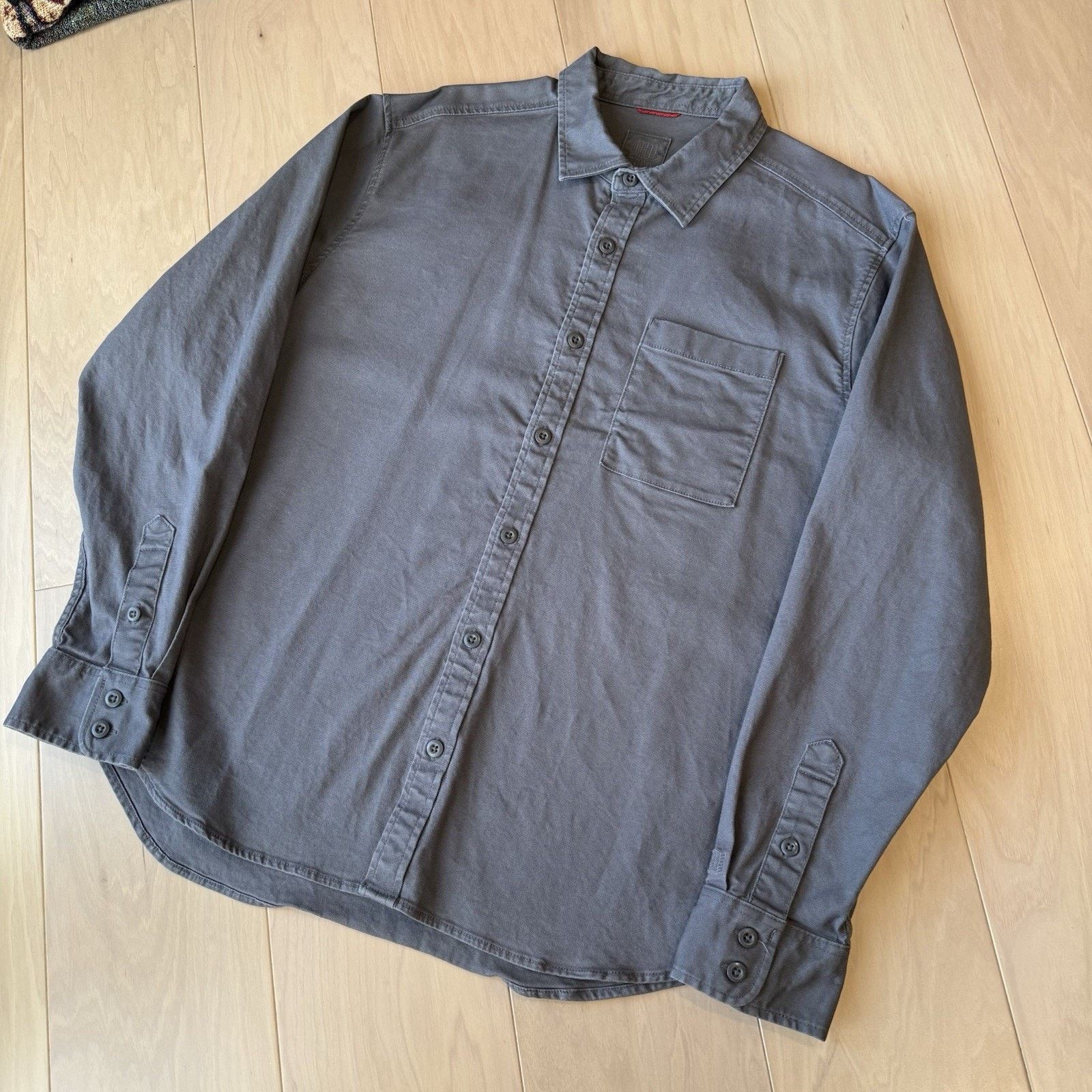 Topo Designs Topo Designs Shirt Gray Heavy Cotton Button Up Long Sleeve Size US XL / EU 56 / 4 - 9 Thumbnail
