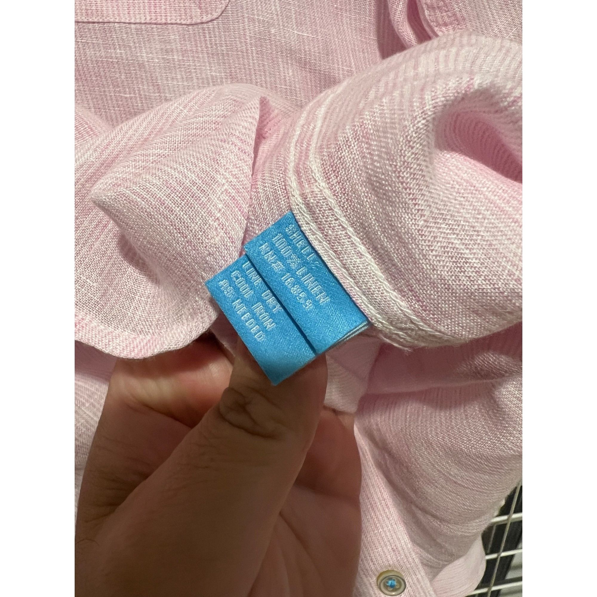 J.McLaughlin J. McLaughlin 100% Linen Pink Long Sleeve Button Up Shirt - Size US L / EU 52-54 / 3 - 4 Thumbnail
