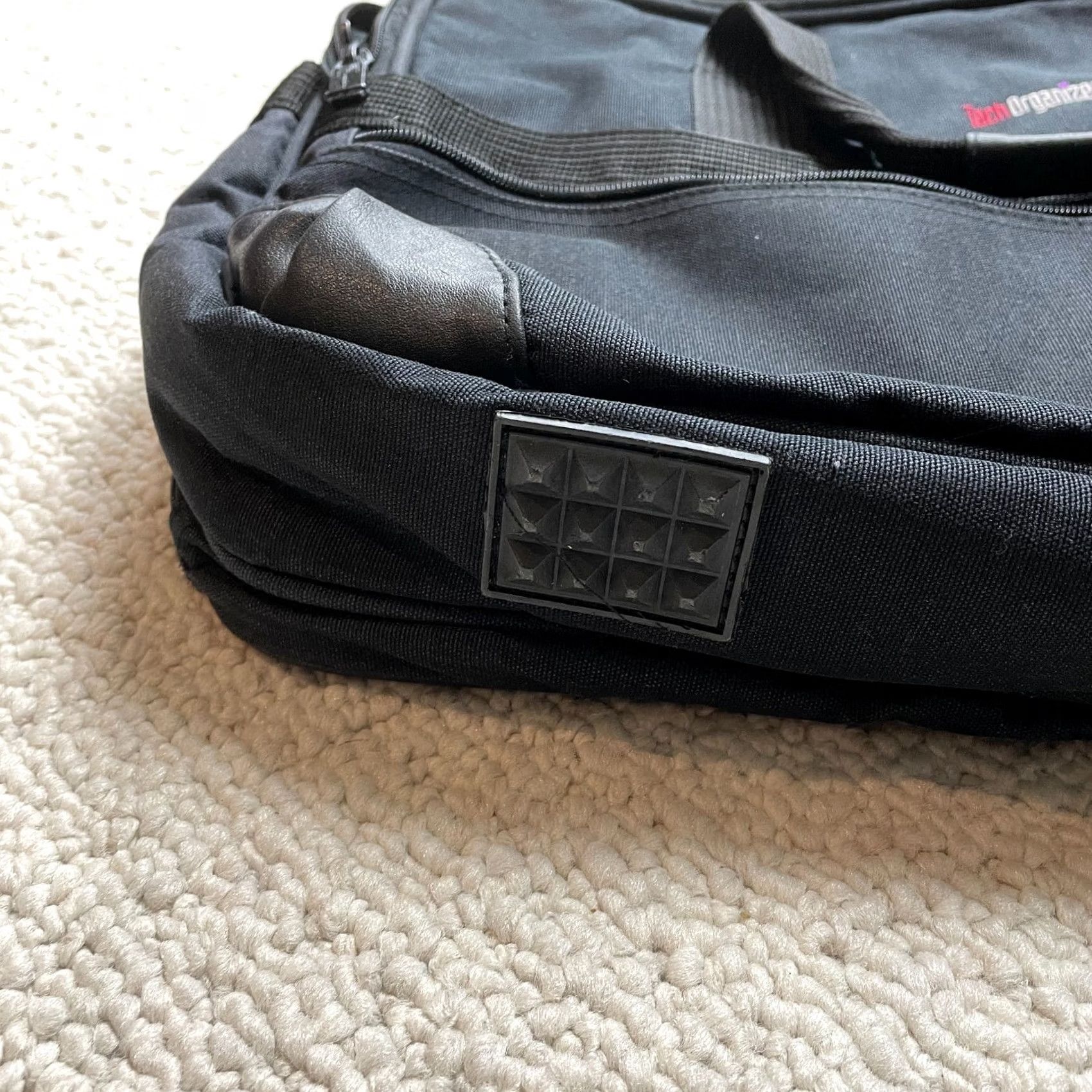 Vintage Tech Organizer Laptop Bag - Black - Medium - Zip Pockets - Expandable - Business Travel Workwear - 18x12in - Mens - Polyester - Laptop Bag Size ONE SIZE - 5 Thumbnail