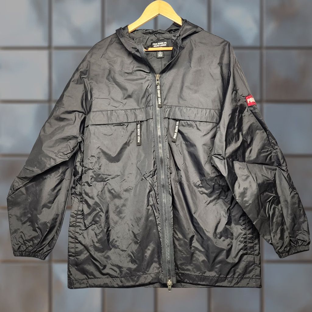 Ralph Lauren VINTAGE Ralph Lauren Polo Jeans Co Jacket Windbreaker Mens Large Black Hong Kong Size US L / EU 52-54 / 3 - 1 Thumbnail
