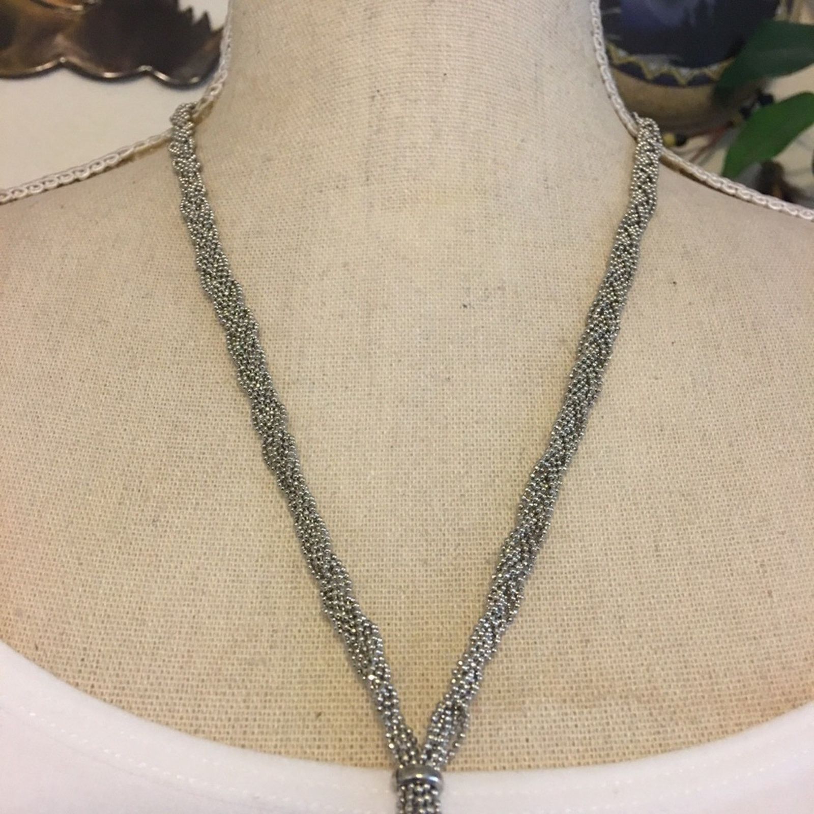 Vintage Vintage braided sparkle ball chain tassel necklace Size ONE SIZE - 5 Thumbnail