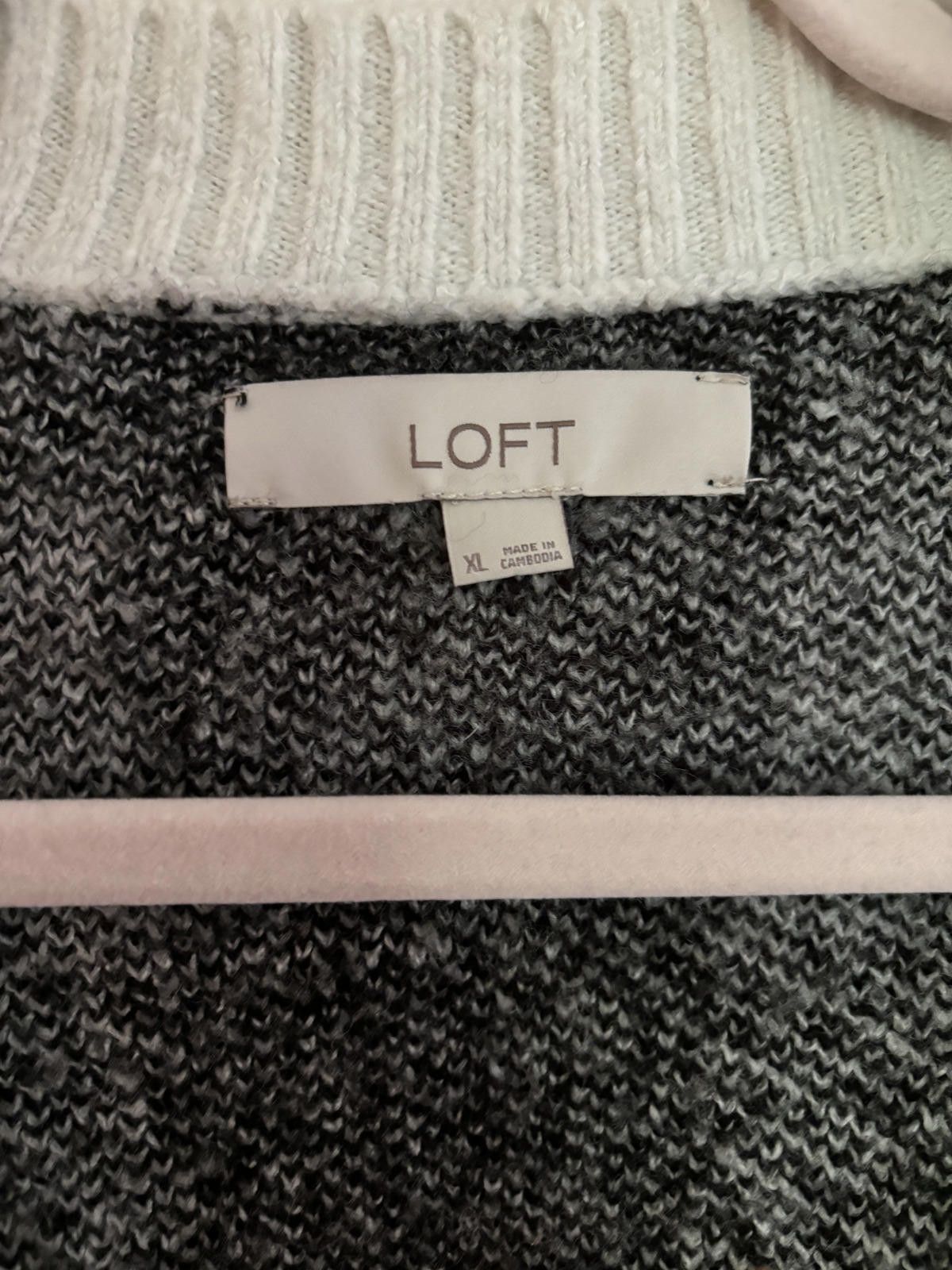 Designer Cozy Loft Black and White Checkered Cardigan XL Size XL / US 12-14 / IT 48-50 - 2 Thumbnail