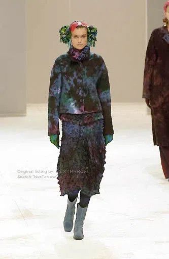 Issey Miyake Issey Miyake Deep Sea Aurora Tie-dye Silk Long Skirt Size 24" / US 00 / IT 34 - 2 Thumbnail