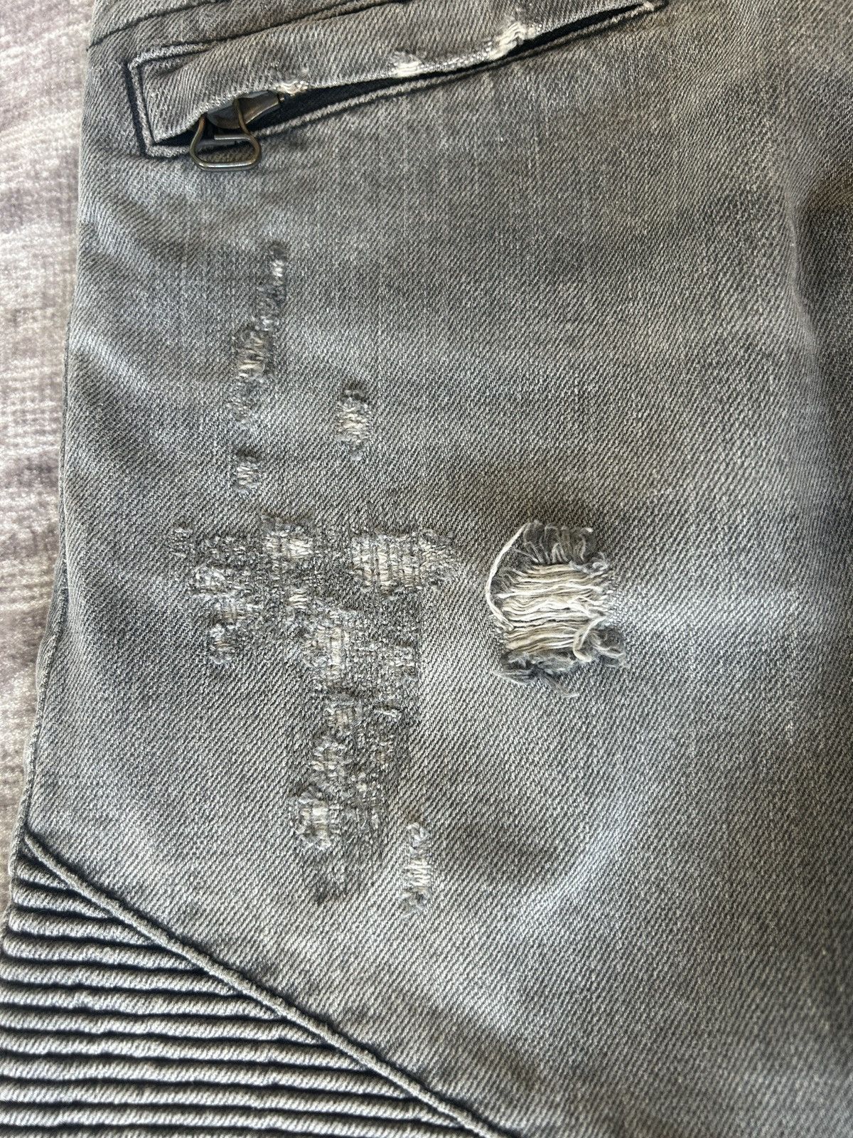 Balmain Christophe Decarnin Biker Jeans Size US 31 - 8 Thumbnail