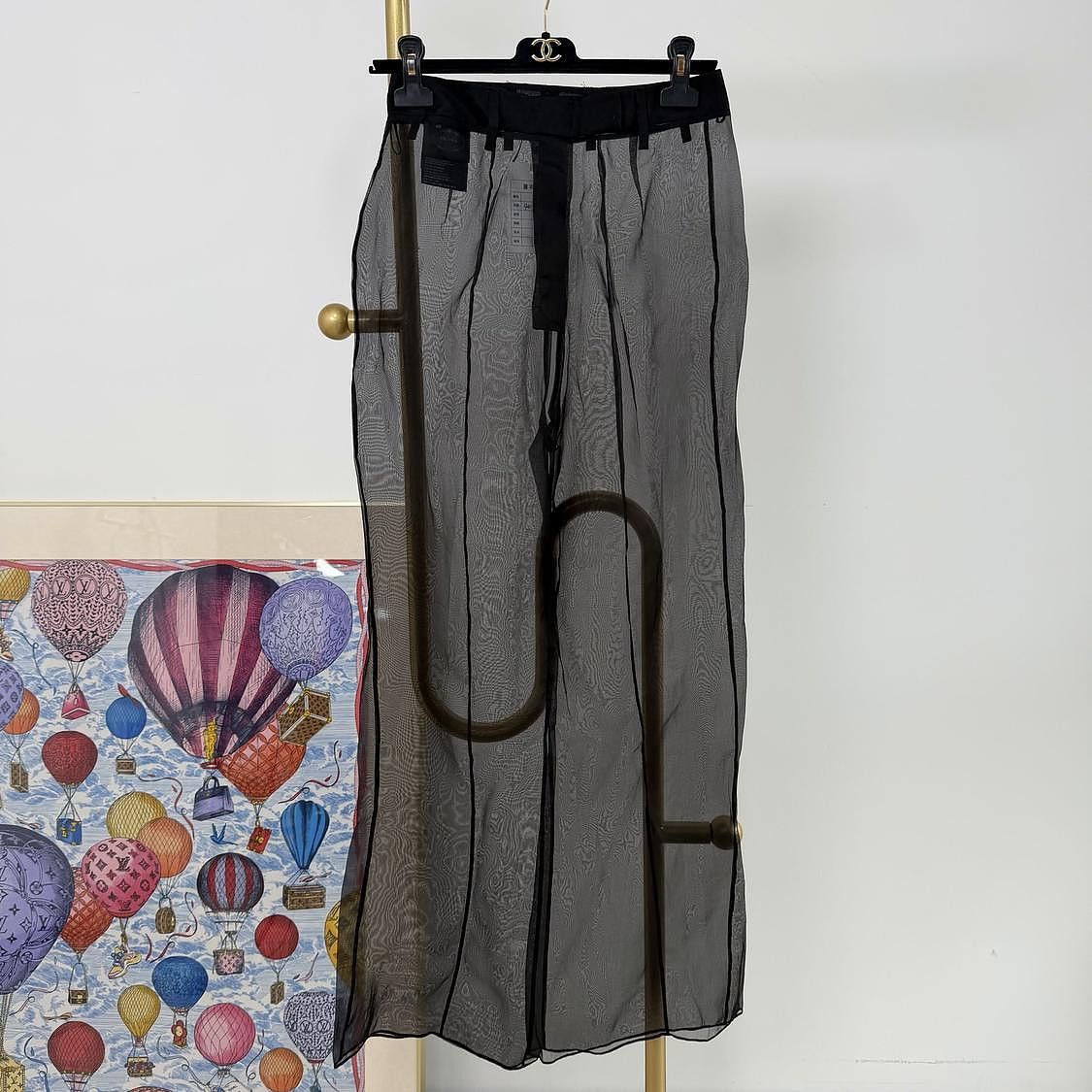Prada Prada Black Sheer Trousers Size 40 Size 27" / US 4 / IT 40 - 1 Thumbnail