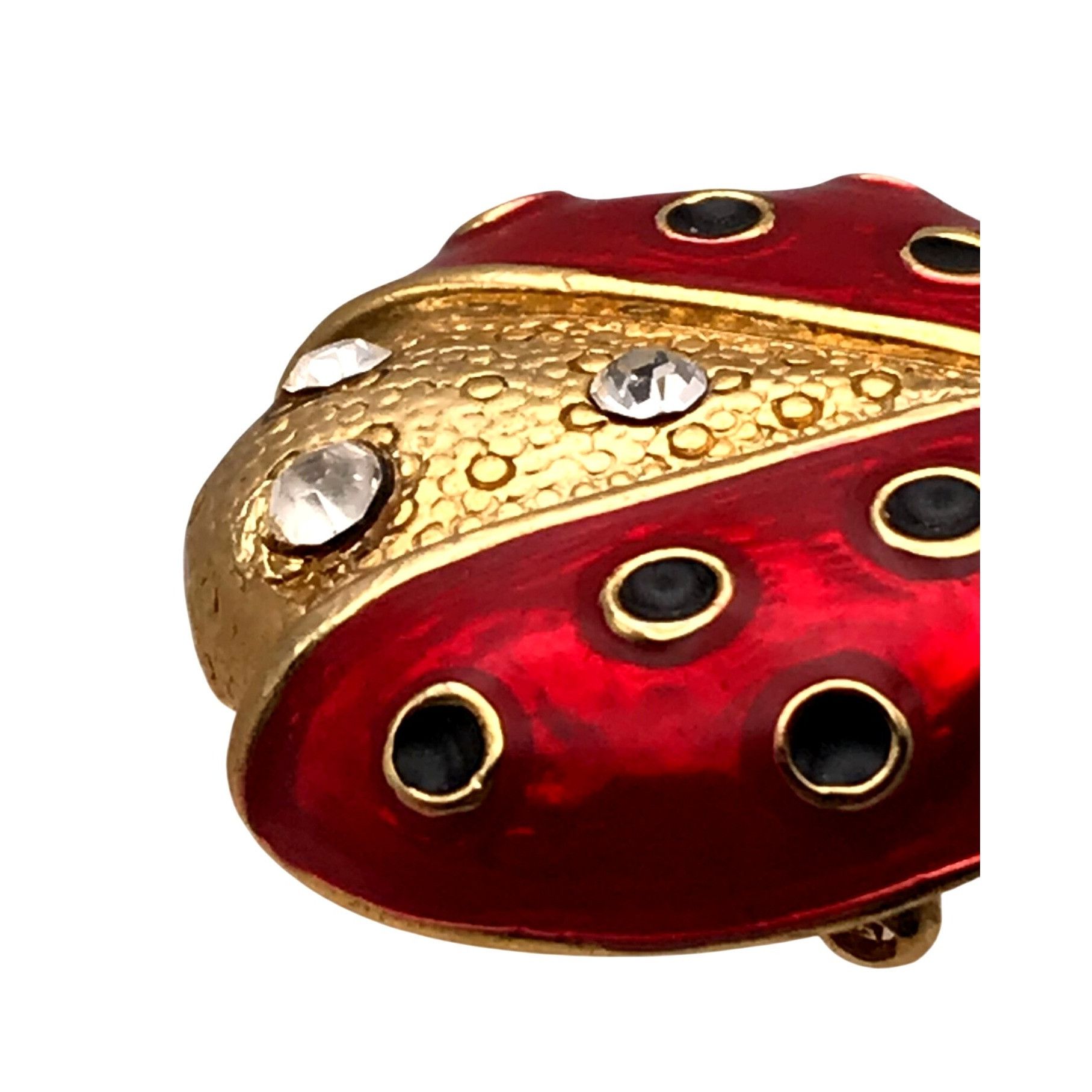 Vintage Vintage Lady Bug Ladybug Brooch signed AAI Scarf Red Bla Size ONE SIZE - 5 Thumbnail