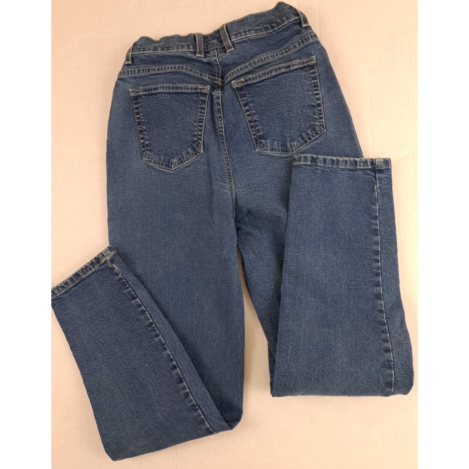 Vintage VINTAGE St. Johns Bay Jeans Women Petite Size 4 Denim Blue Straight Pockets Stretch 24in Waist 28in Inseam Mens? Girls? Wait. Size 27" / US 4 / IT 40 - 2 Thumbnail