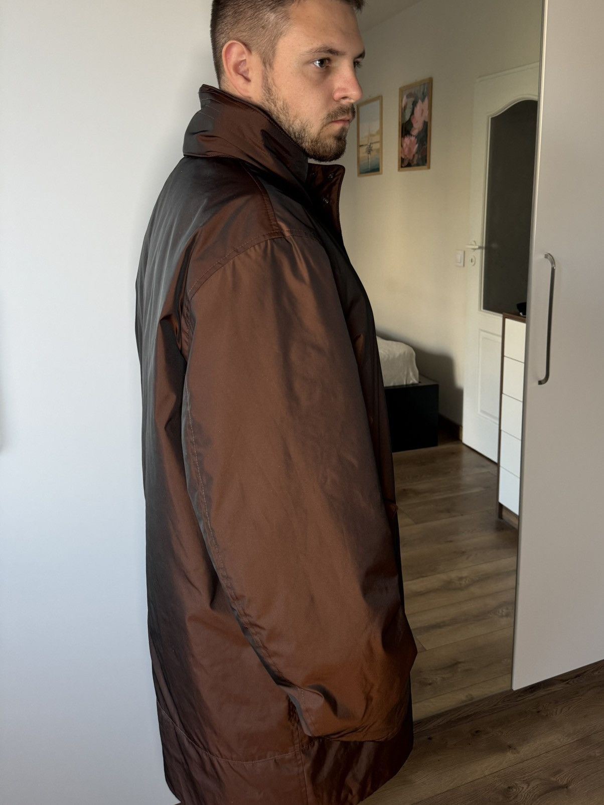 Hugo Boss Hugo Boss OBalt Brown Hooded Nylon Parka Coat Rare Luxury Size US XL / EU 56 / 4 - 5 Thumbnail