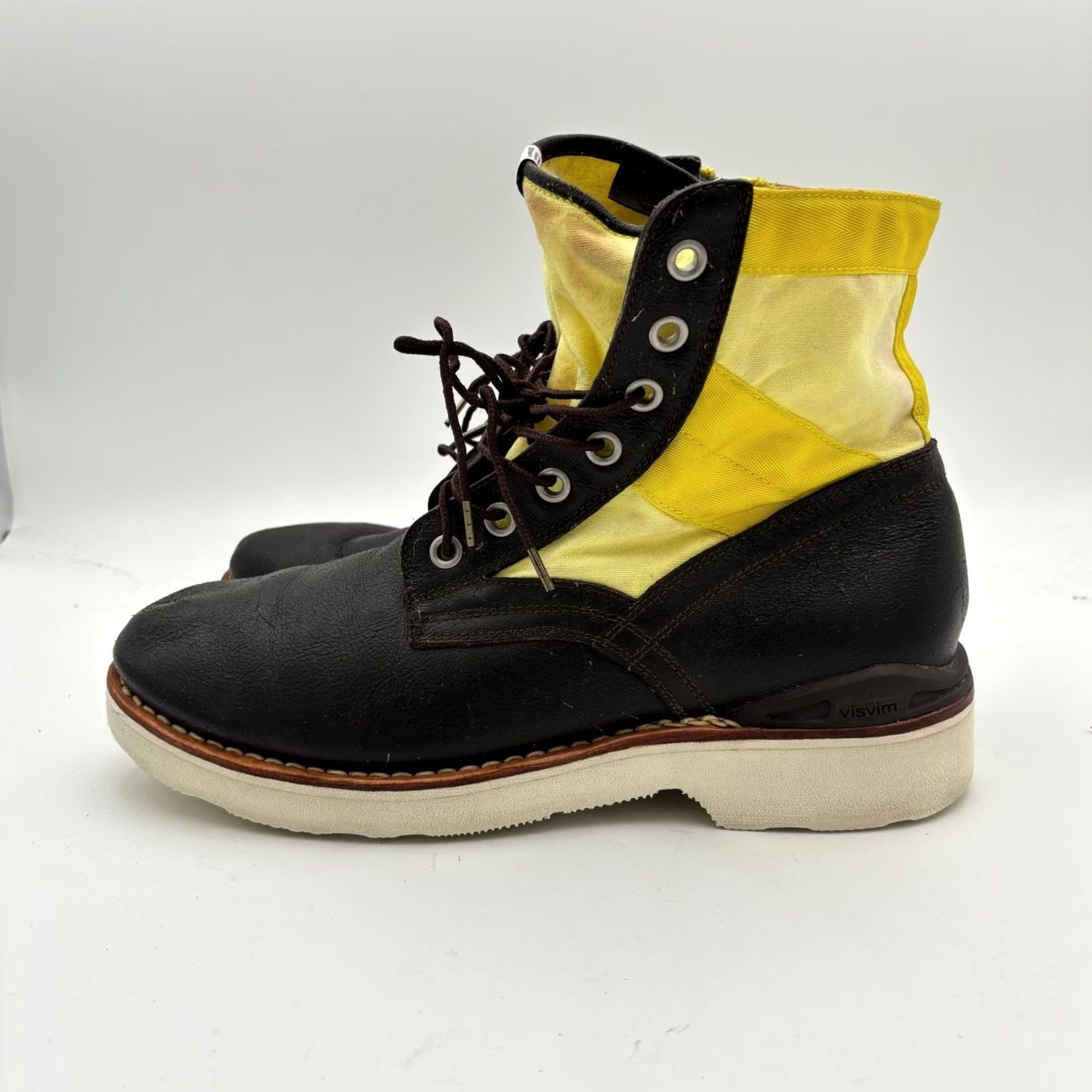 Visvim Visvim 7-Hole '73 Folk Yellow Boots Men’s 12 Handmade Combat Boots Yellow Mens Size US 12 / EU 45 - 5 Thumbnail