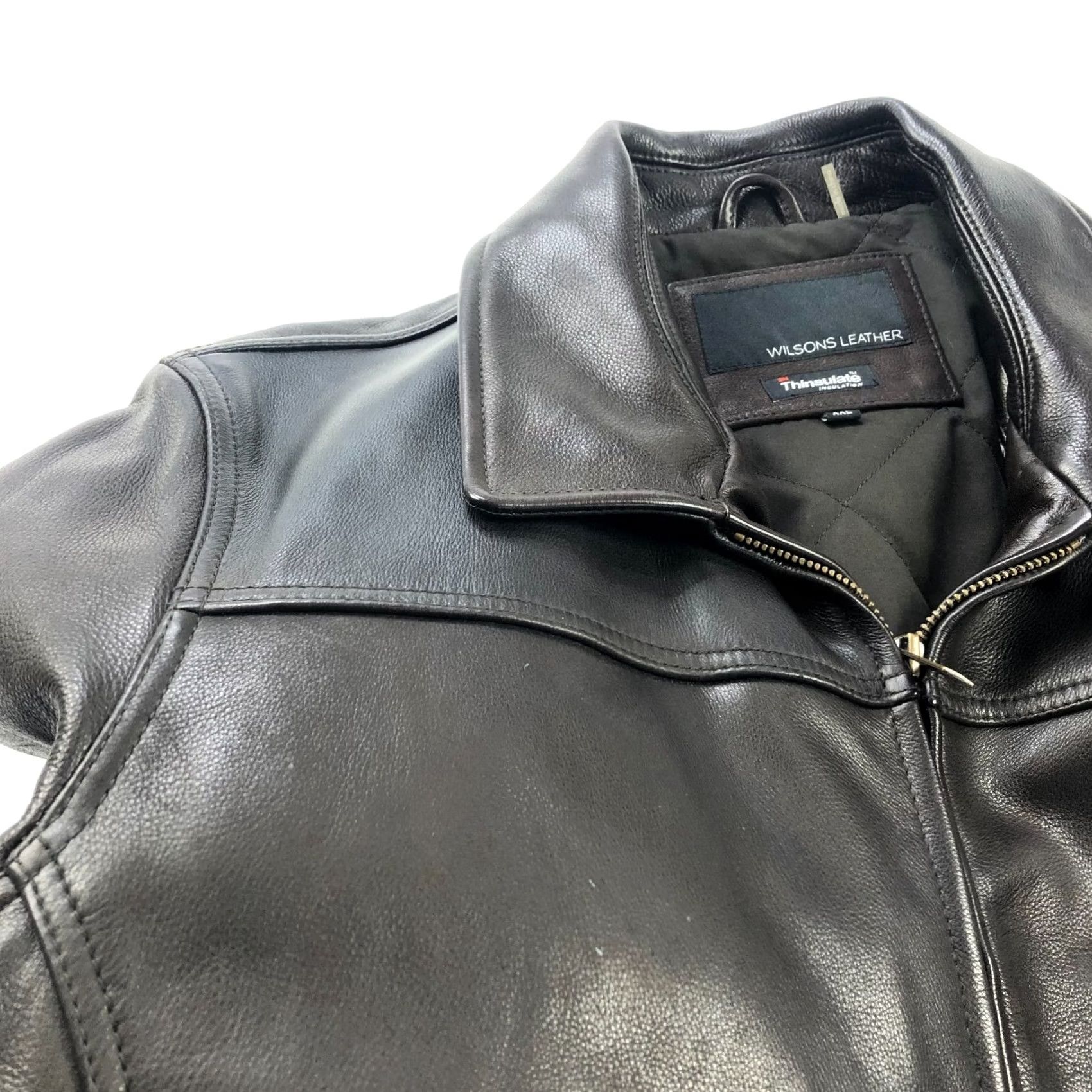 Vintage VINTAGE Wilson's Leather Bomber Jacket 2XL Brown 100% Leather 3M Thinsulate Full Zip Pockets Mens XL? Size US XXL / EU 58 / 5 - 6 Thumbnail