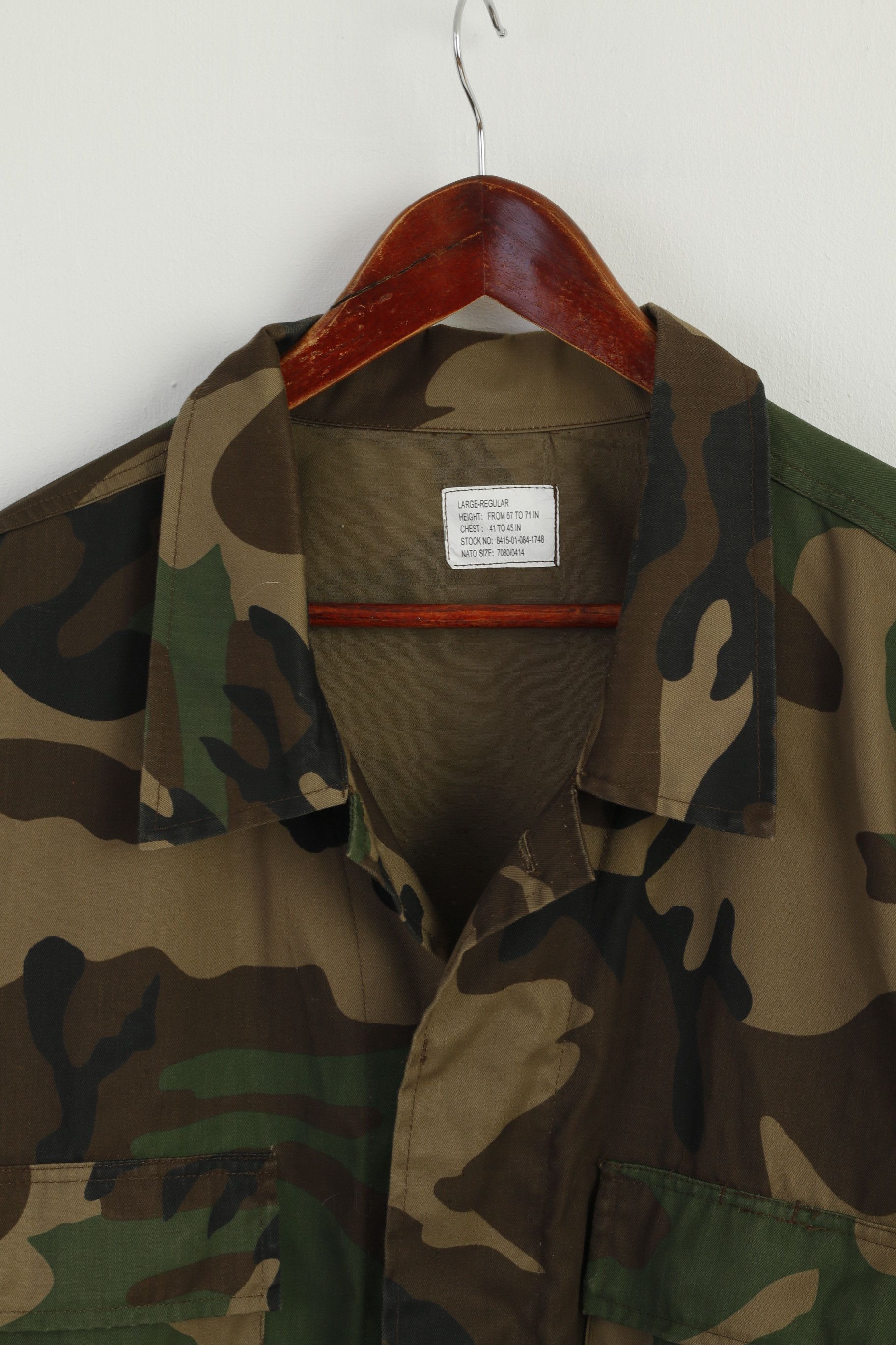 Vintage Fostex Garments Men L Jacket Green Cotton NATO Military 8525 Size US L / EU 52-54 / 3 - 3 Thumbnail