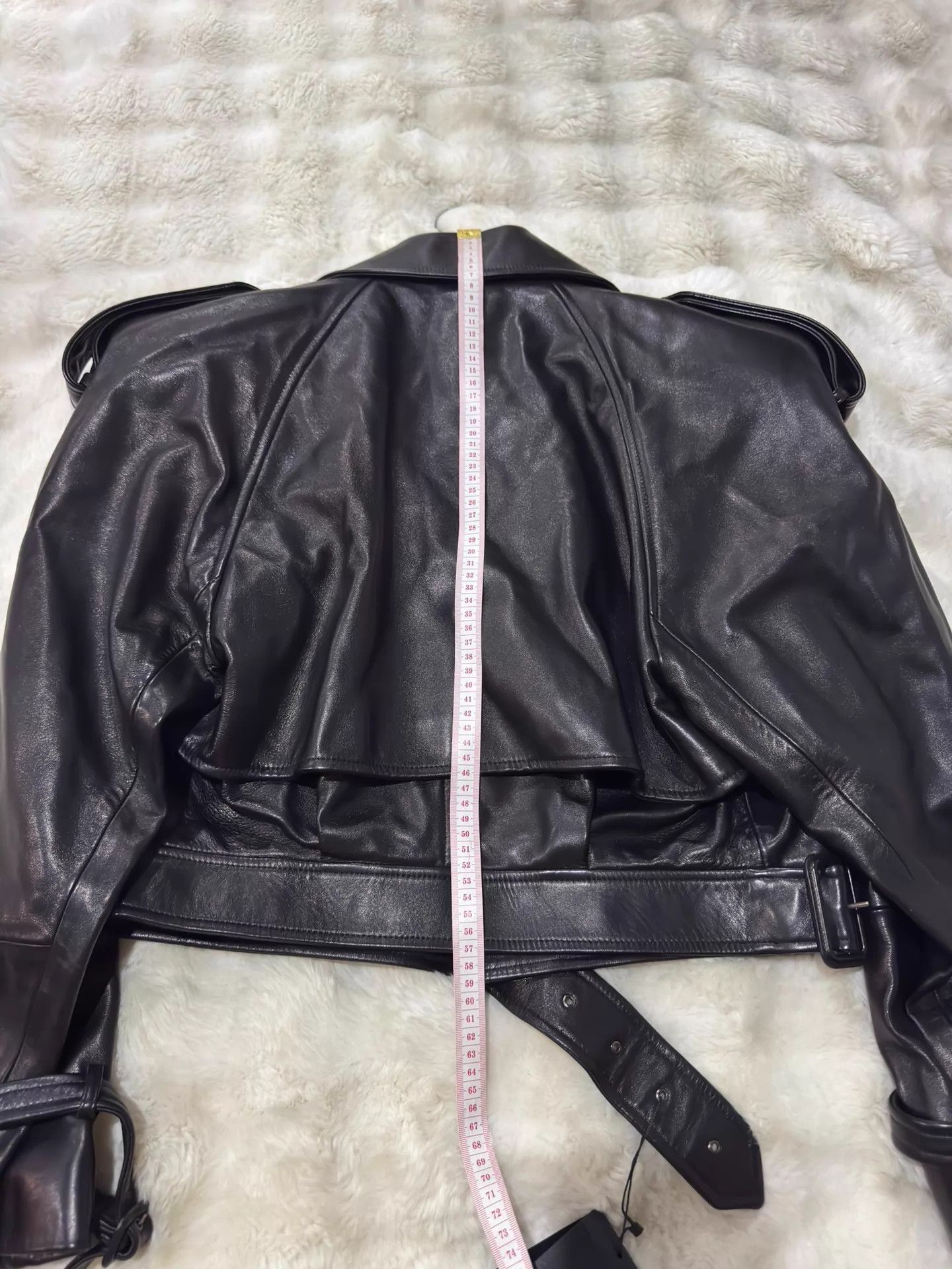 Saint Laurent Paris SLP 23 Runway Short Sheepskin Leather Jacket Black Size M / US 6-8 / IT 42-44 - 9 Thumbnail