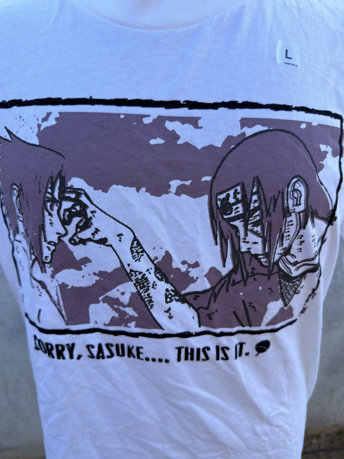Uniqlo New Uniqlo x Naruto UT Japan White Sorry Sasuke Men's L Size US L / EU 52-54 / 3 - 3 Thumbnail