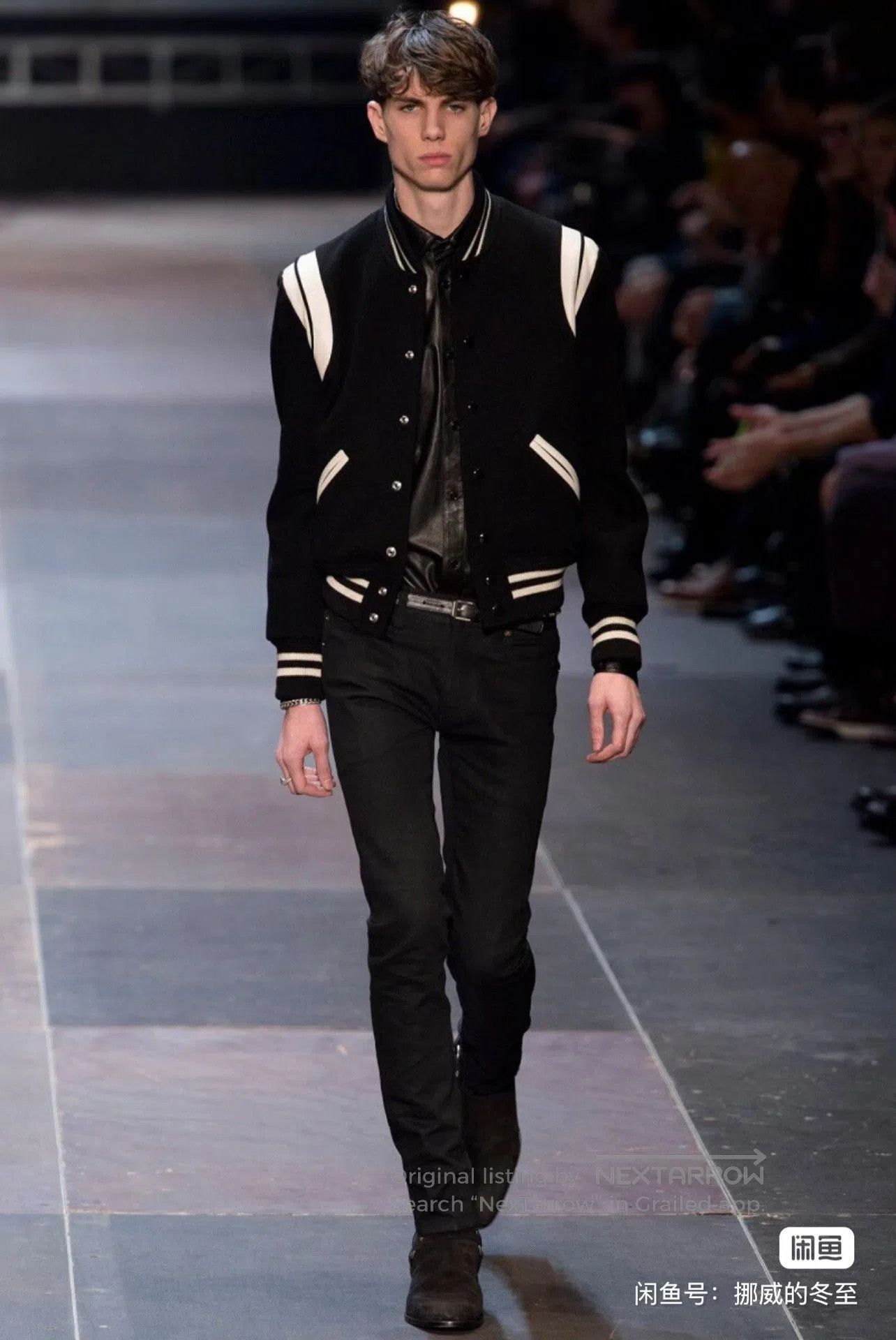 Saint Laurent 13FW Varsity Jacket.