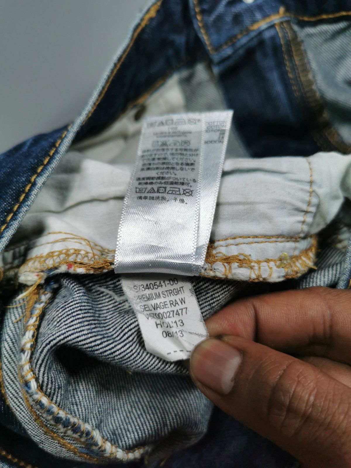 Gap Gap Selvedge Raw Slim Straight Jeans Size US 34 / EU 50 - 8 Thumbnail