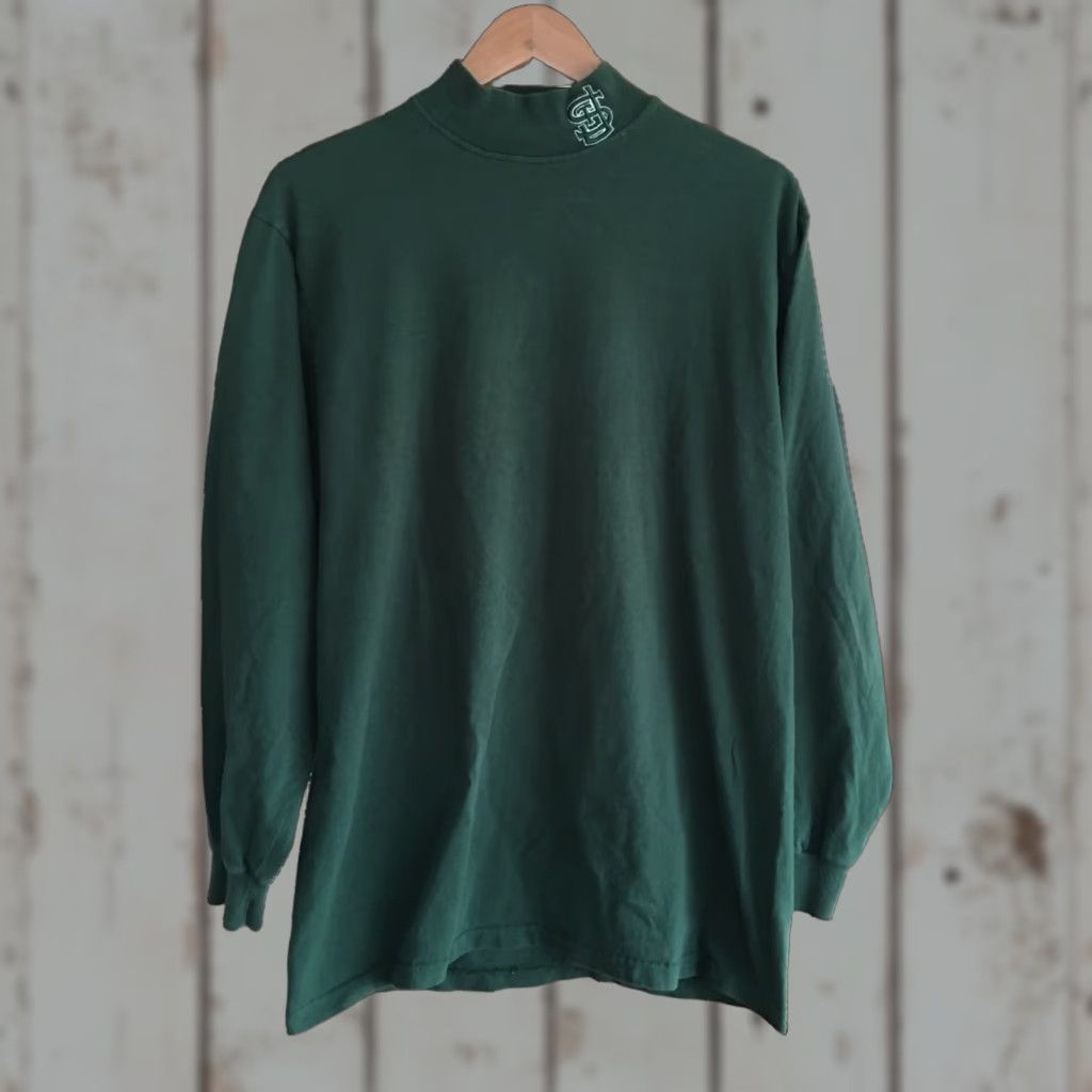 Joseph VINTAGE Joseph Green Mock Turtleneck Long Sleeve T-Shirt Mens L Green St Joseph’s Vintage Theme Mens Regular Large L Size US L / EU 52-54 / 3 - 1 Thumbnail