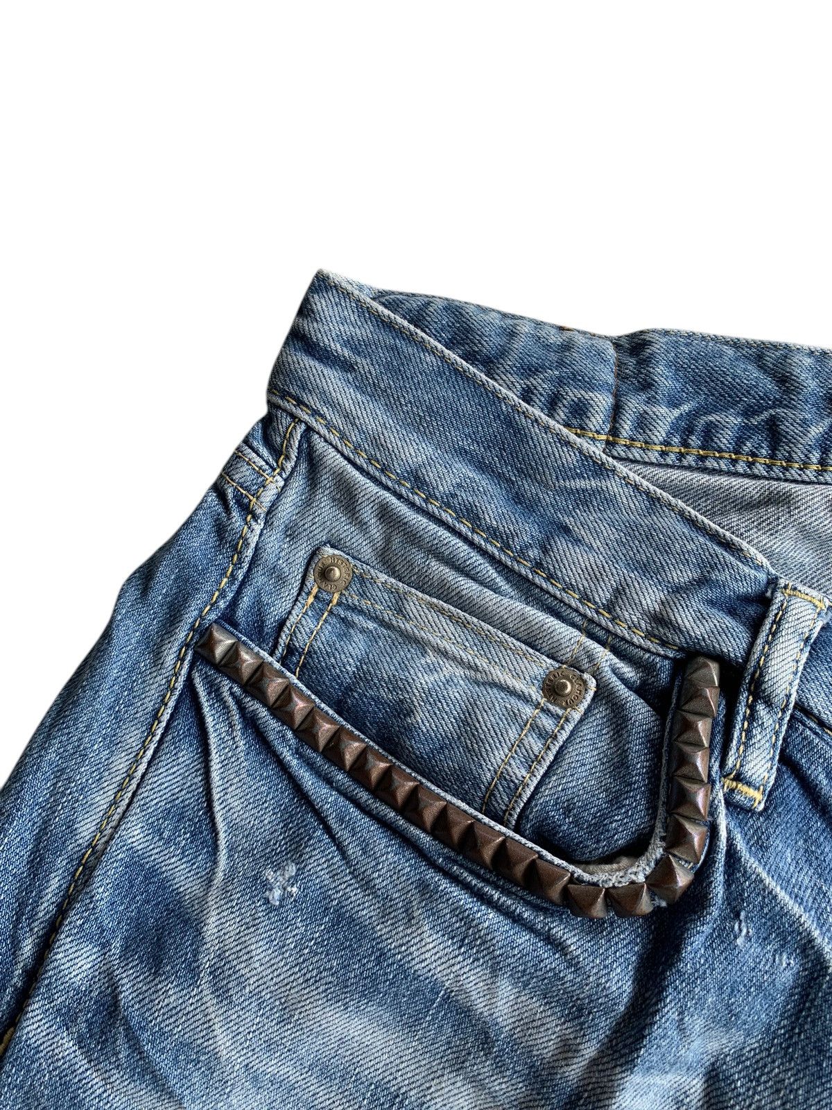 Hysteric Glamour × Japanese Brand HYSTERIC GLAMOUR REWORK LOW RISE SELVEDGE DISTRESSED DENIM🎌 Size US 27 - 11 Thumbnail