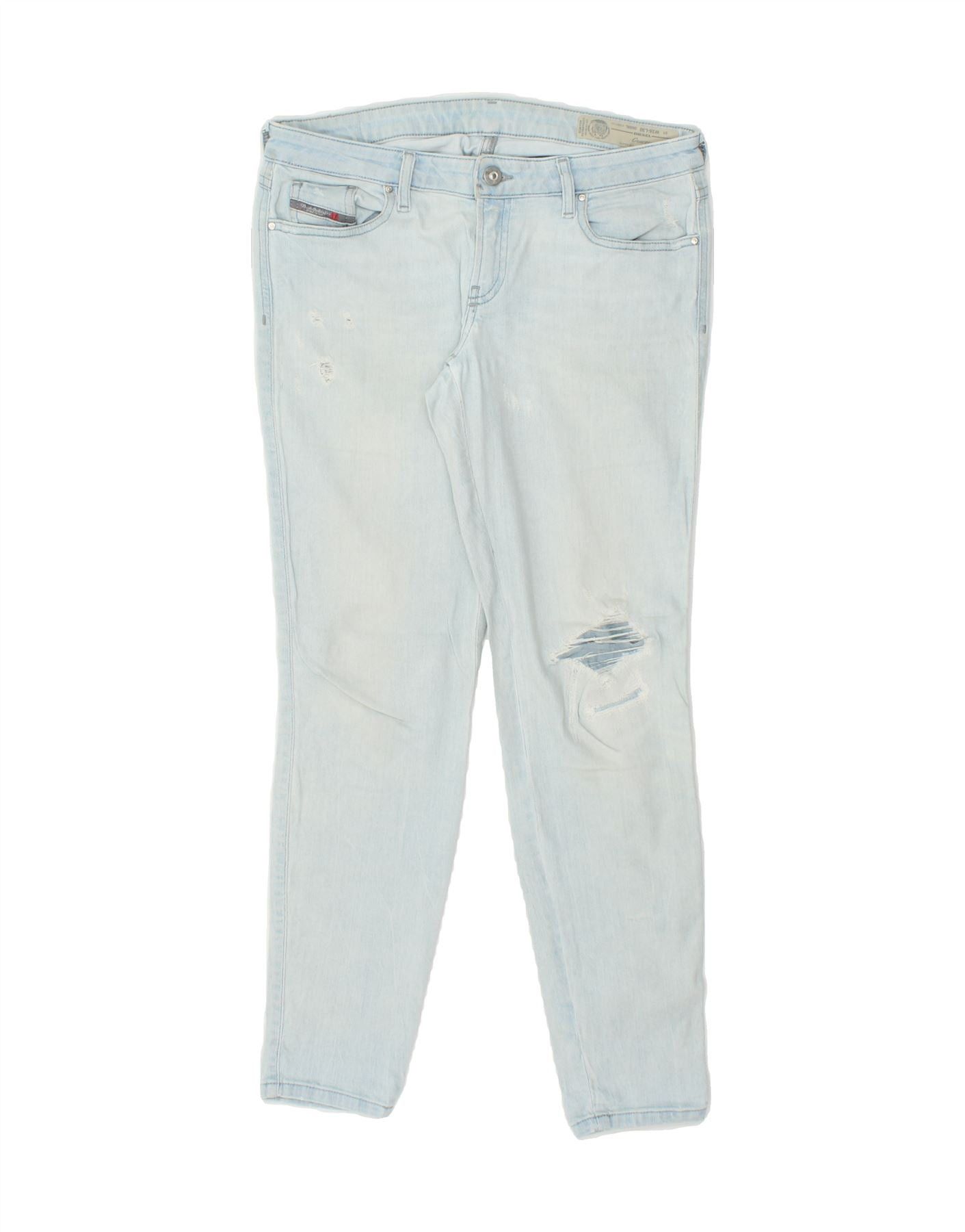 Diesel Womens Low Waist Slim Skinny Jeans W28 L30 Blue Cotton Size 42" / US 20 - 1 Thumbnail