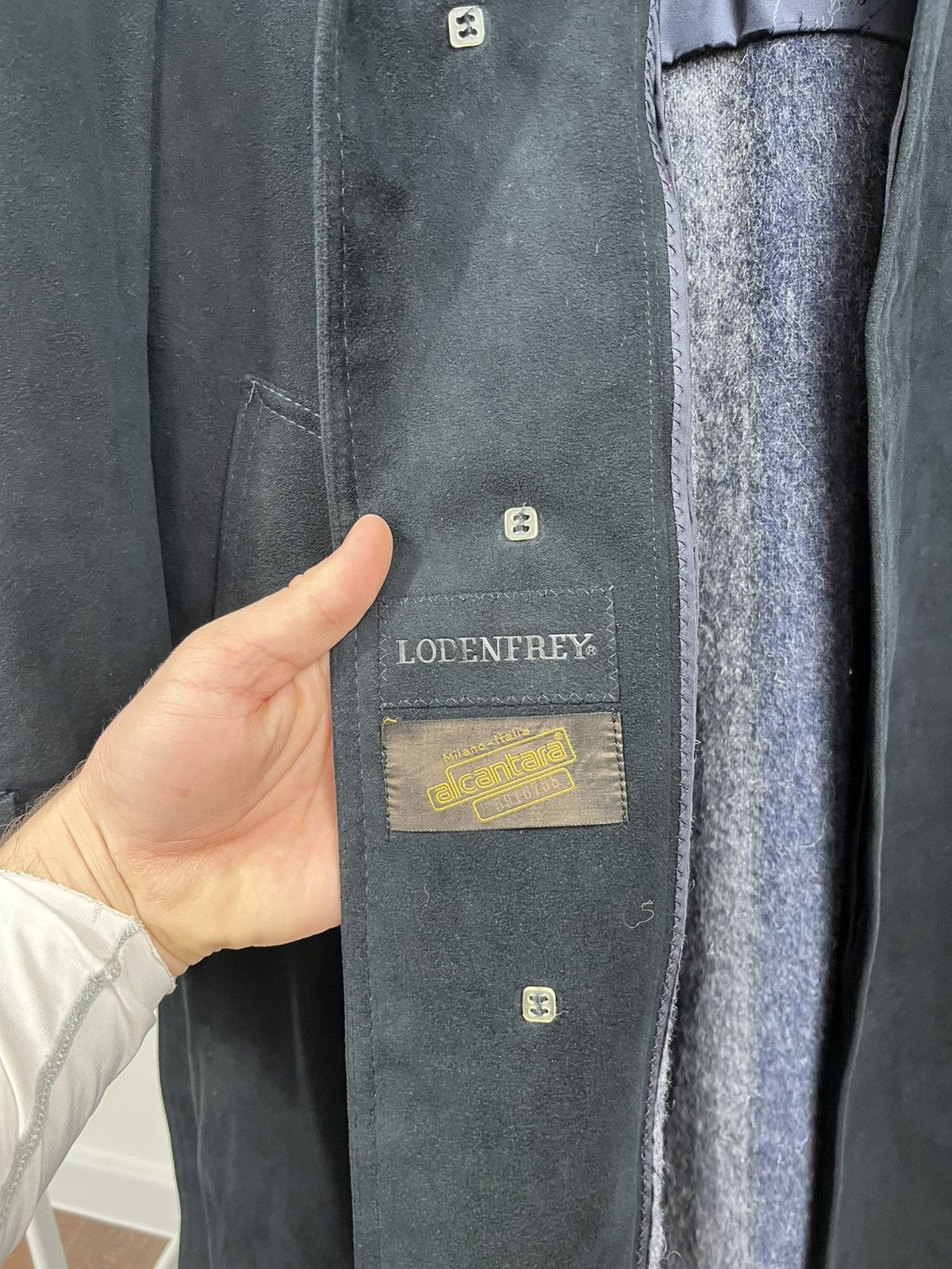 Other Lodenfrey Suede Trench Coat Long Belted Wool Lined Mens Size US XL / EU 56 / 4 - 10 Thumbnail