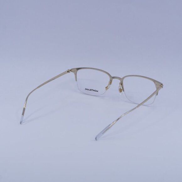 Montblanc Montblanc MB0234OK 001 Eyeglasses Gold 52mm Square Frame Size ONE SIZE - 6 Thumbnail