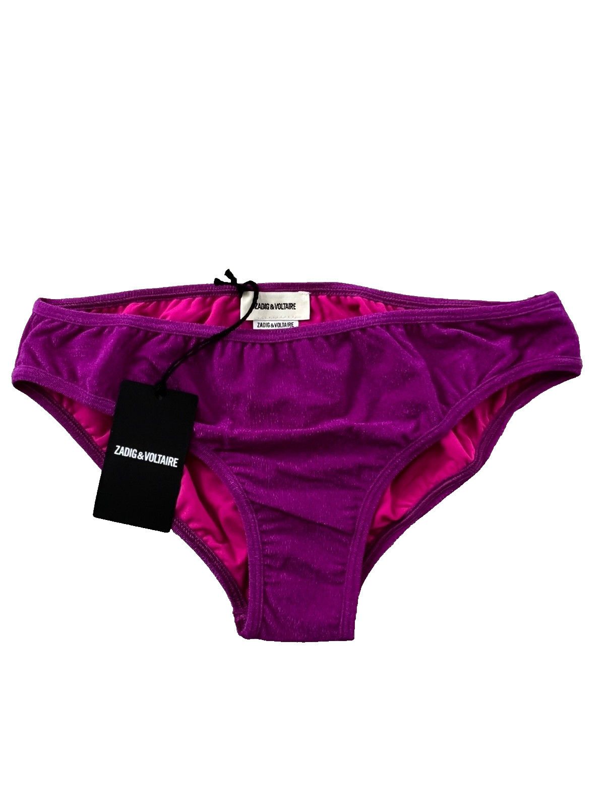 Zadig & Voltaire Zadig & Voltaire Crinkle Swim Bikini Bottom Prune ( US 10 ) Size 26" / US 2 / IT 38 - 2 Thumbnail