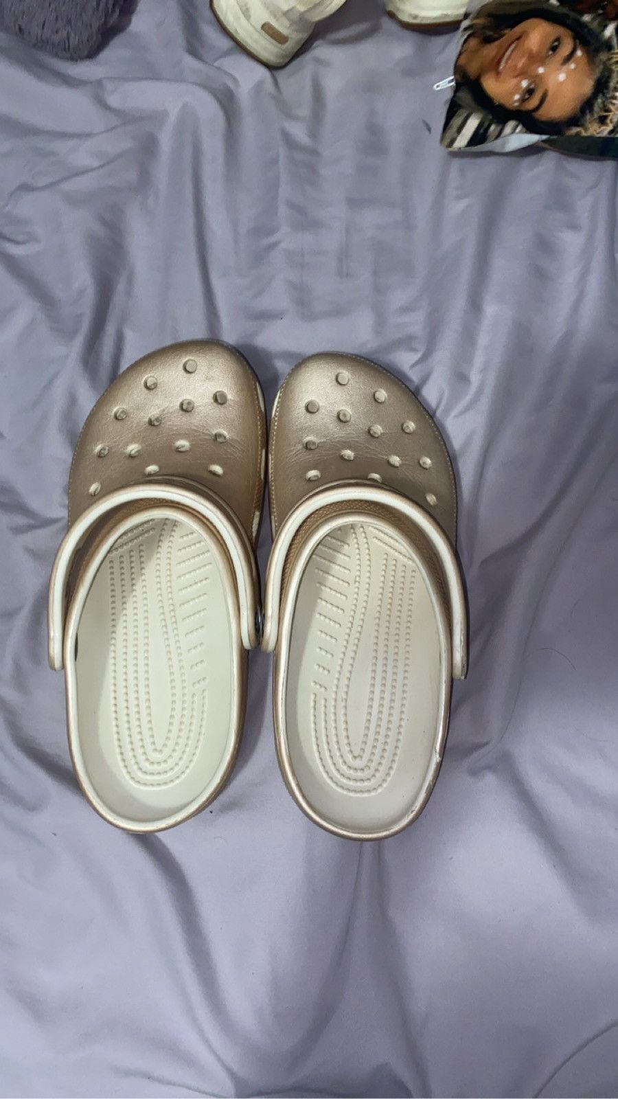 Crocs Rose gold/ light pink Crocs Size US 9 / IT 39 - 1 Thumbnail