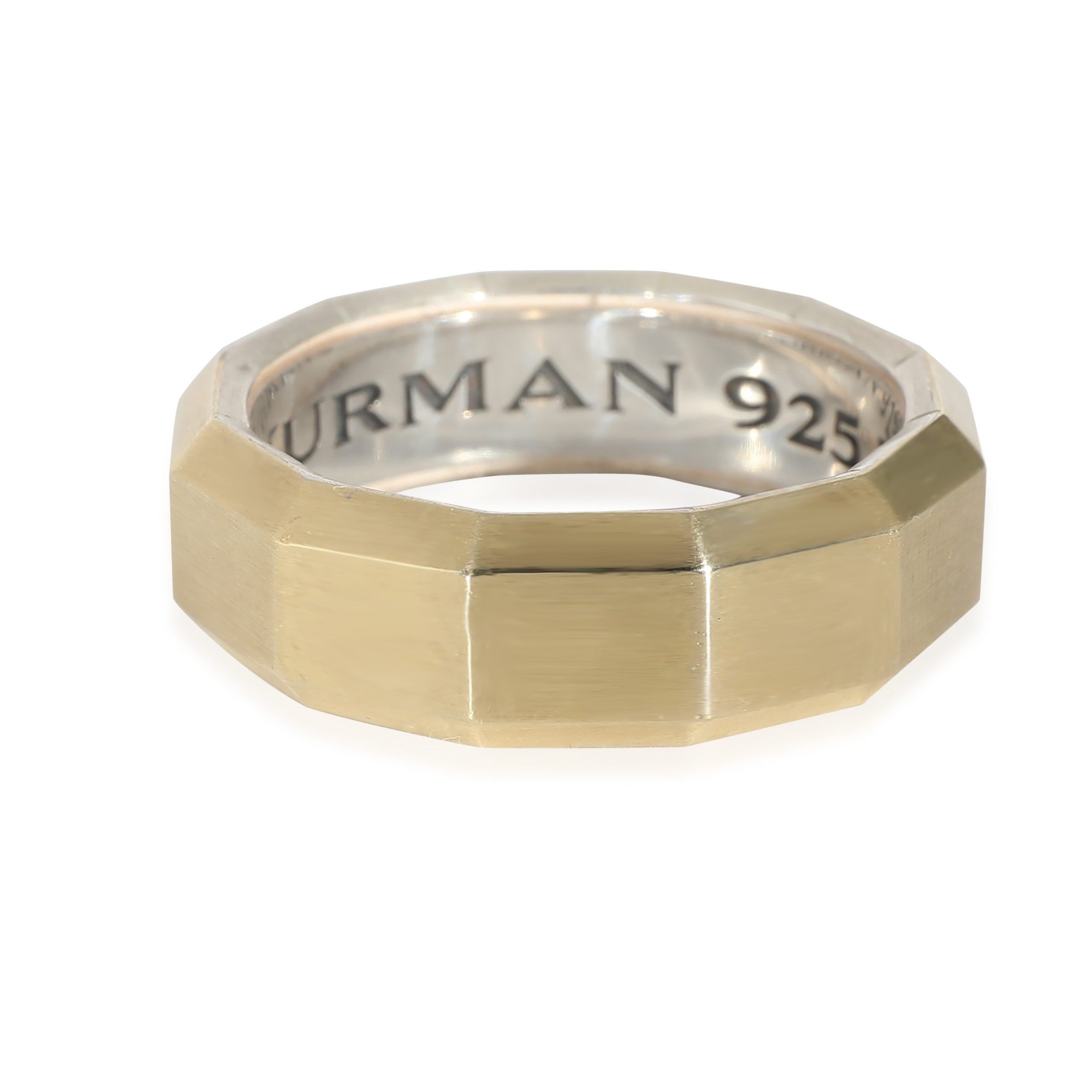 image of David Yurman 7Mm Faceted Band In 18K Yellow Gold/sterling Silver, Women's