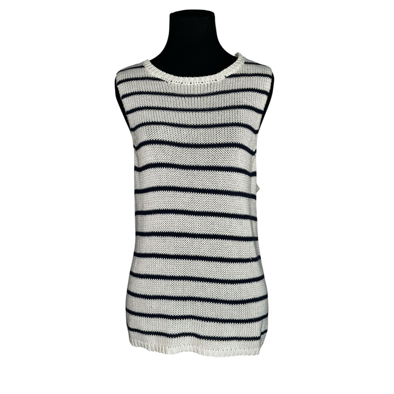 Rails Rails Jenna white blue stripes knit tank top size large Size L / US 10 / IT 46 - 1 Thumbnail