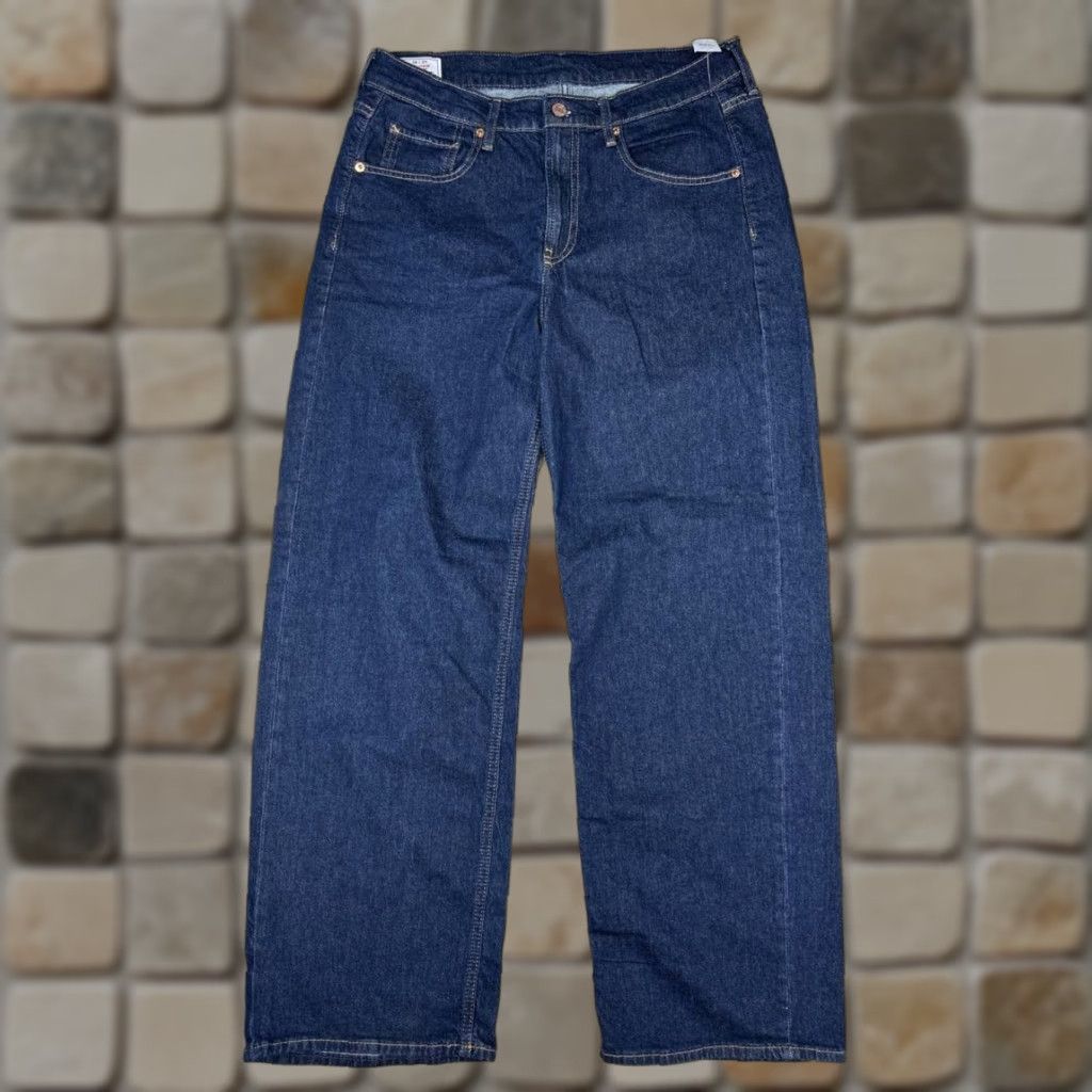 Gap Gap Jeans 90s Straight Womens 28 Blue Denim Cotton Stretch 32x29 5-Pocket Baggy Pockets N/A? Size 28" / US 6 / IT 42 - 1 Thumbnail