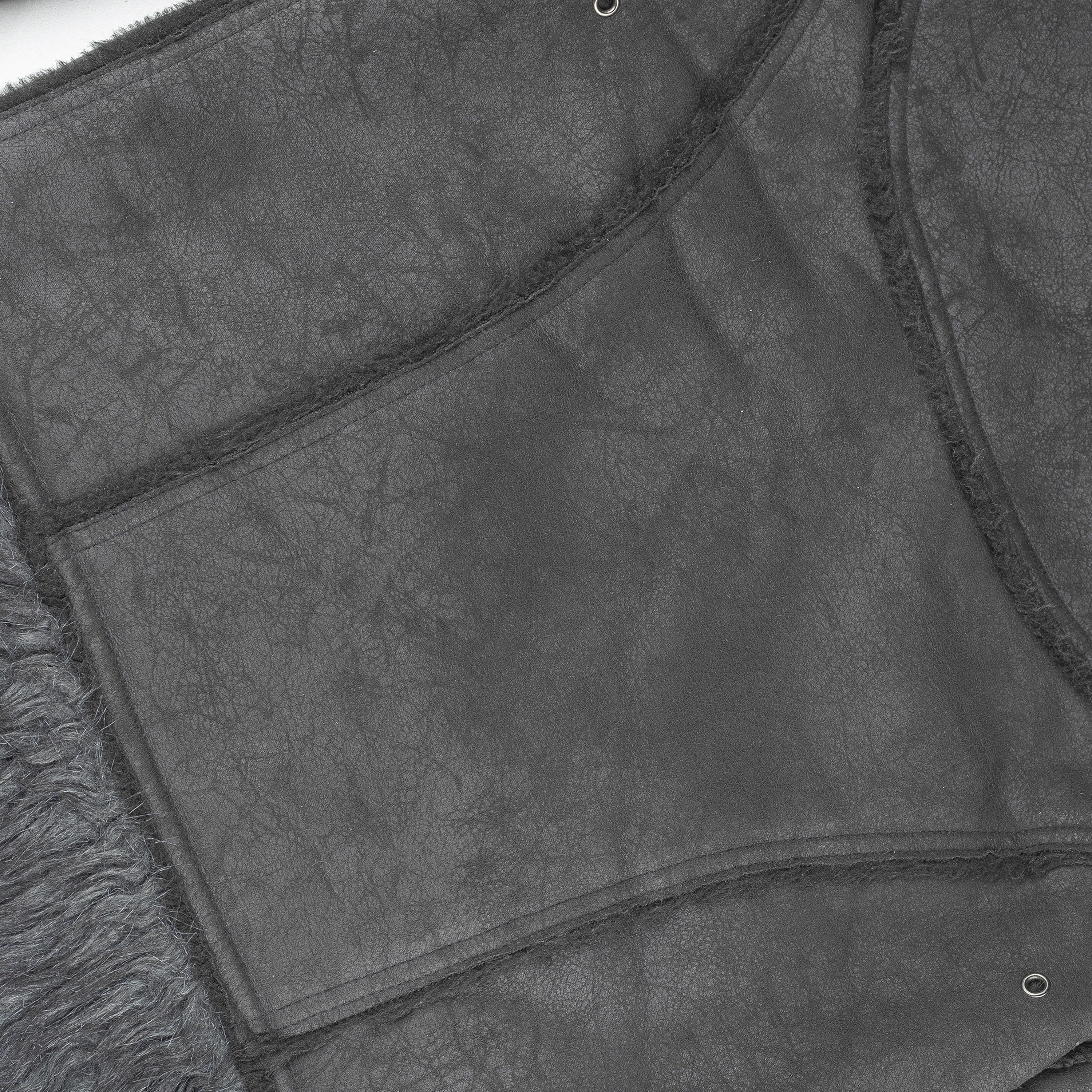 Guess × Vintage Guess Vintage Black Leather Fur Coat (S) Size S / US 4 / IT 40 - 4 Thumbnail