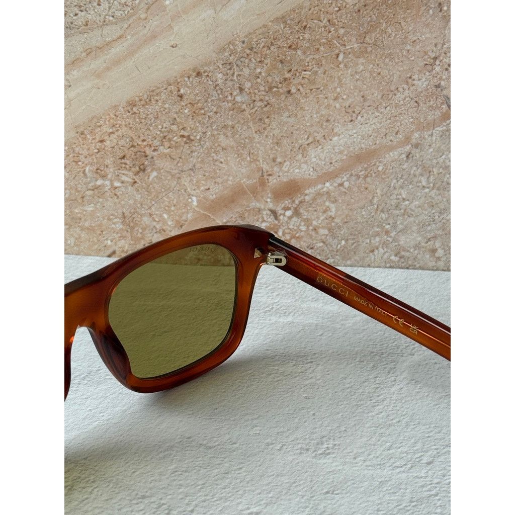 Gucci NEW Gucci GG2077S Brown Green Lens Sunglasses $415 Size ONE SIZE - 6 Thumbnail