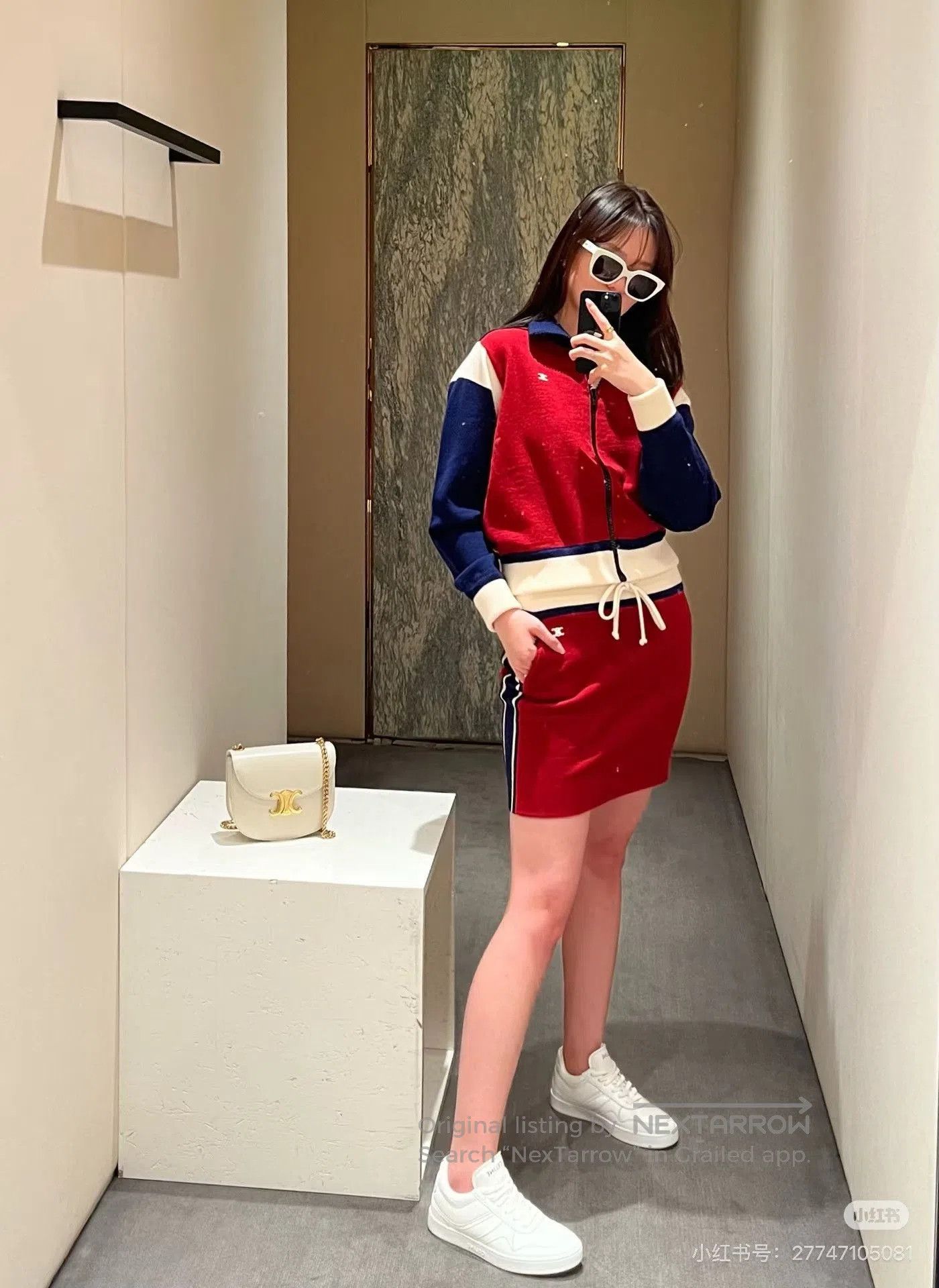 Celine Celine Women's Striped Logo Short Skirt. Size 33" - 5 Thumbnail