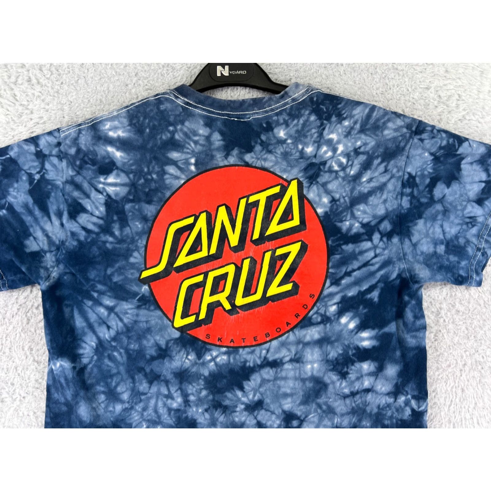 Vintage Santa Cruz Shirt Mens Small Blue White Tie Dye Short Sleeve Crew Neck Skate Shirt Men XS Size US S / EU 44-46 / 1 - 7 Thumbnail
