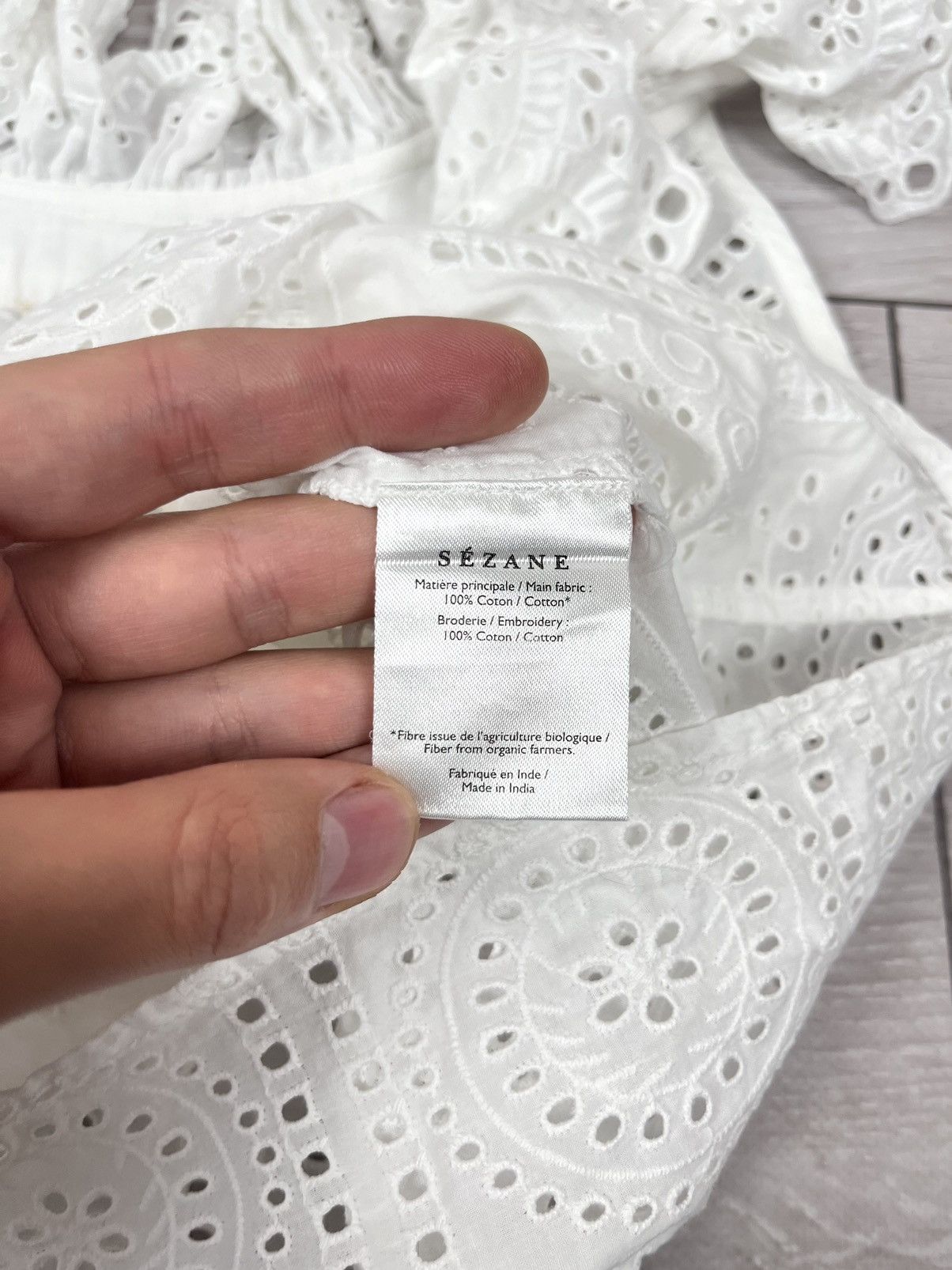 Sezane Sezane Rosa White Sleeveles Cotton Top Blouse Size M / US 6-8 / IT 42-44 - 6 Thumbnail